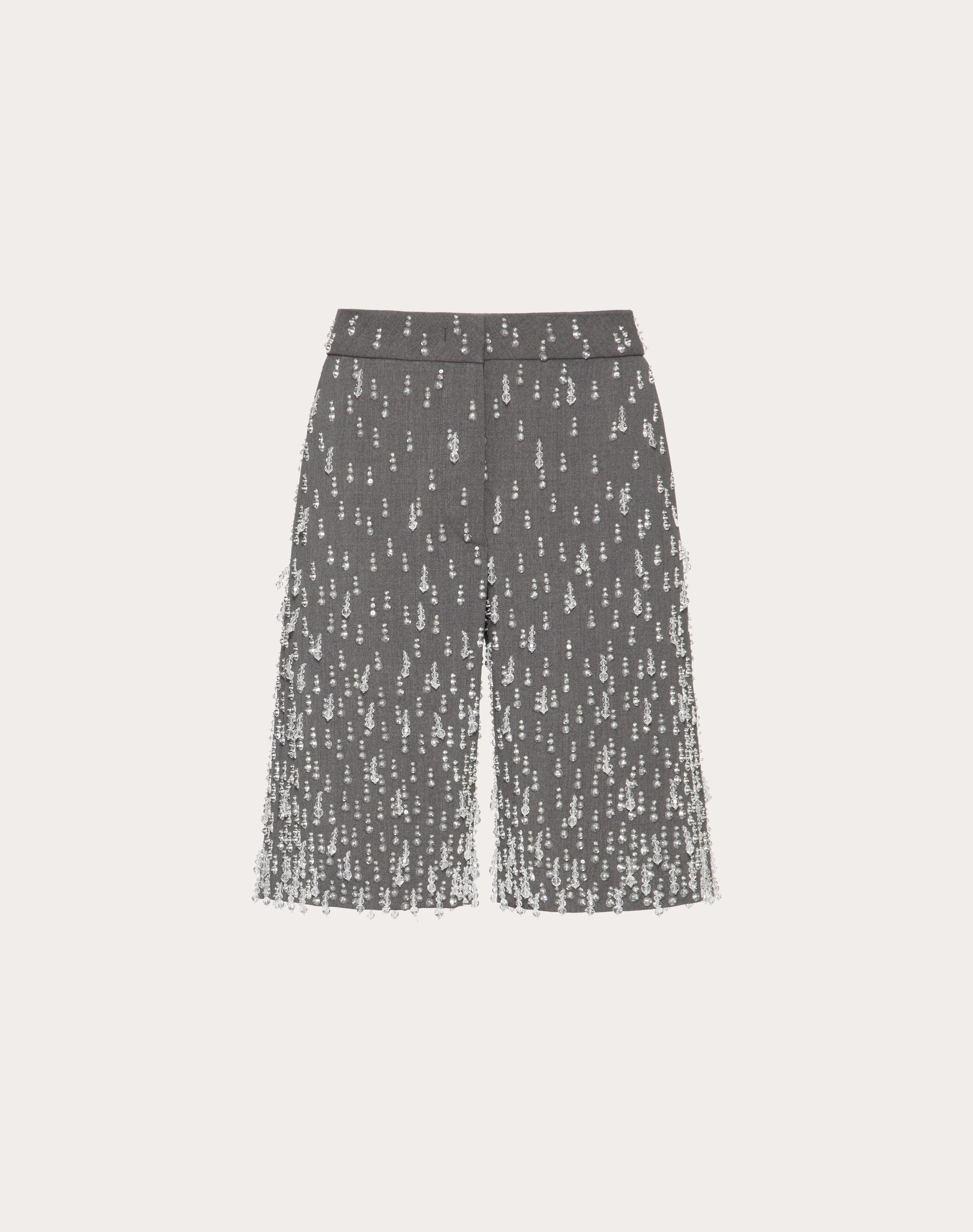 EMBROIDERED ACTIVE GABARDINE BERMUDA SHORTS - 1