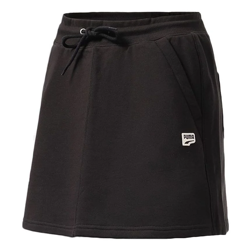 (WMNS) PUMA Classics T7 Skirt Athleisure Casual Sports Drawstring Black 533053-01 - 1