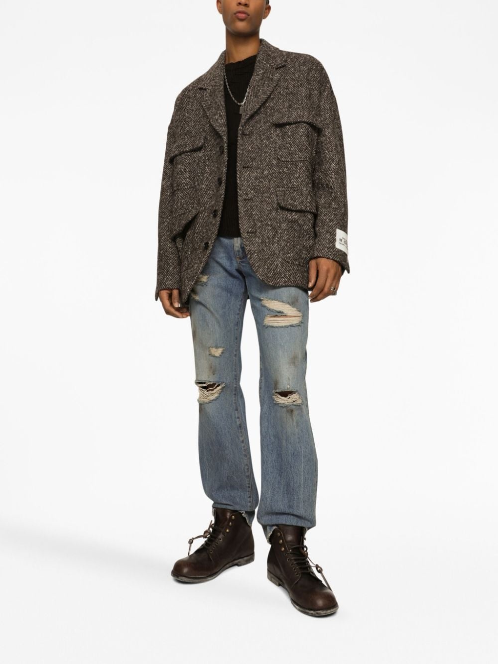 ripped slim-fit jeans - 2