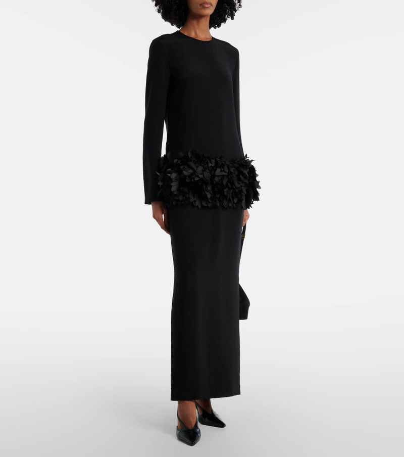 TOTEME Petal silk-trimmed maxi dress outlook