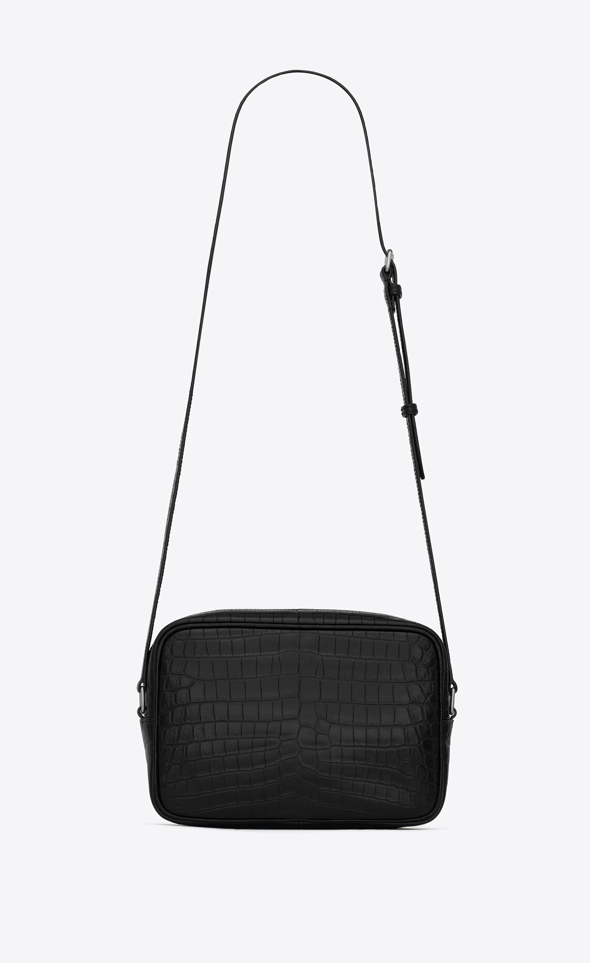 camp camera bag in crocodile-embossed leather - 2