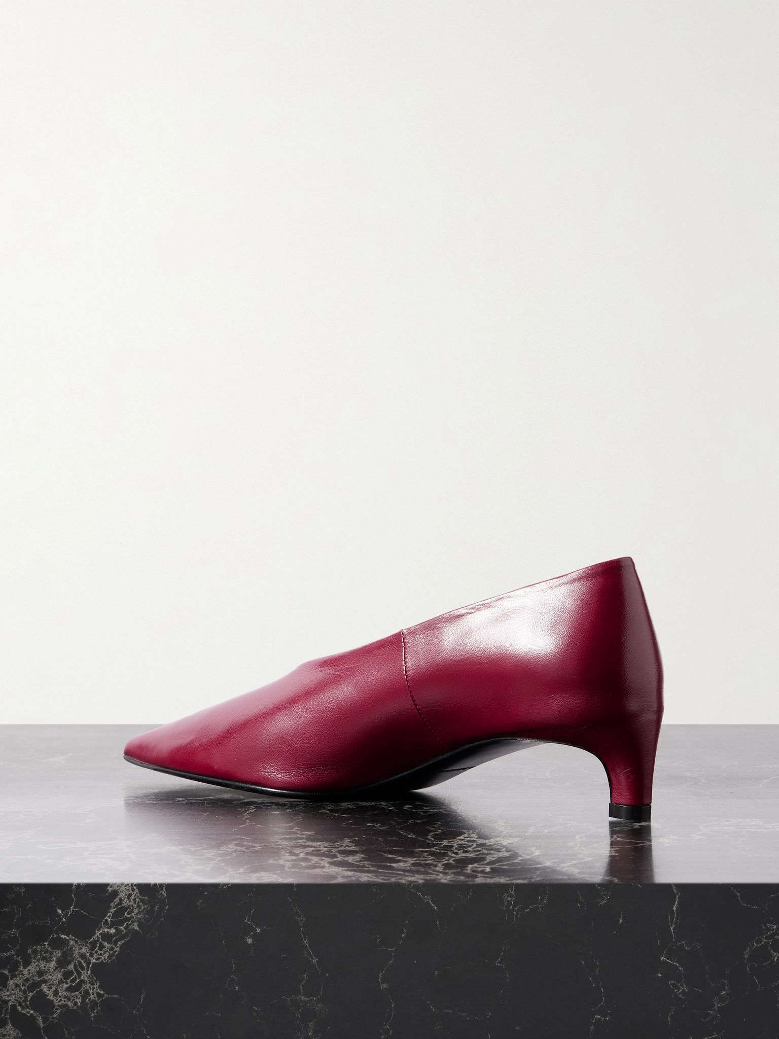 Glossed-leather pumps Red - 3