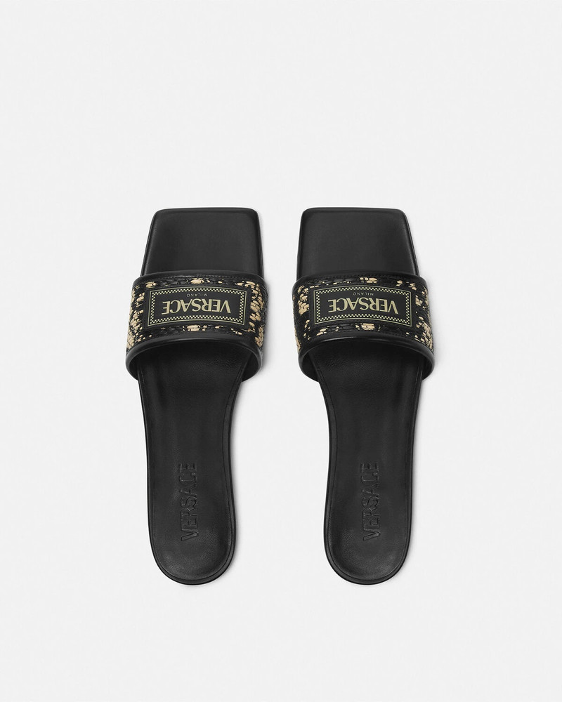 Theia Barocco Raffia Flats 3