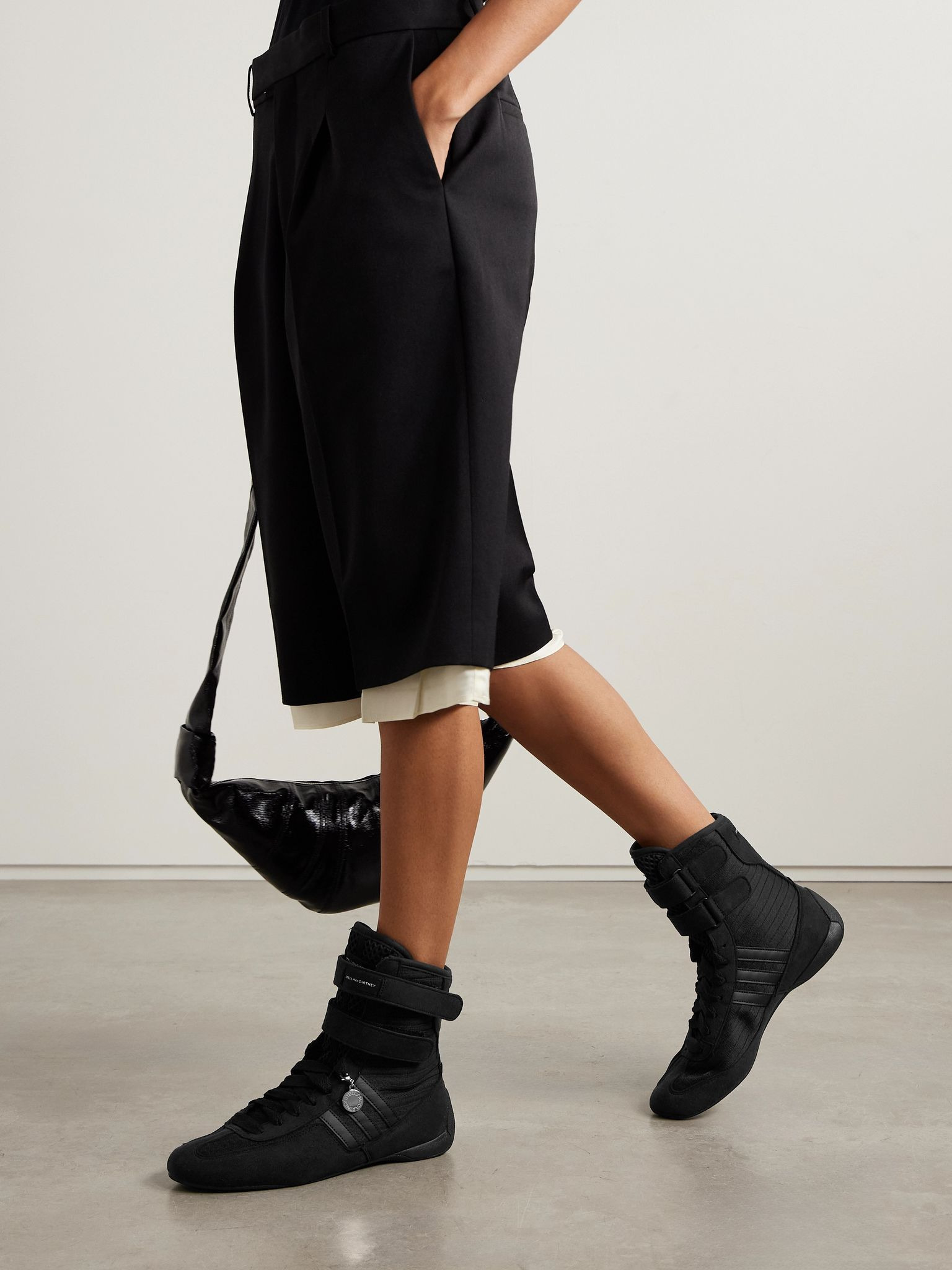 Rasant 2.0 vegan and mesh-trimmed canvas high-top sneakers Black - 2