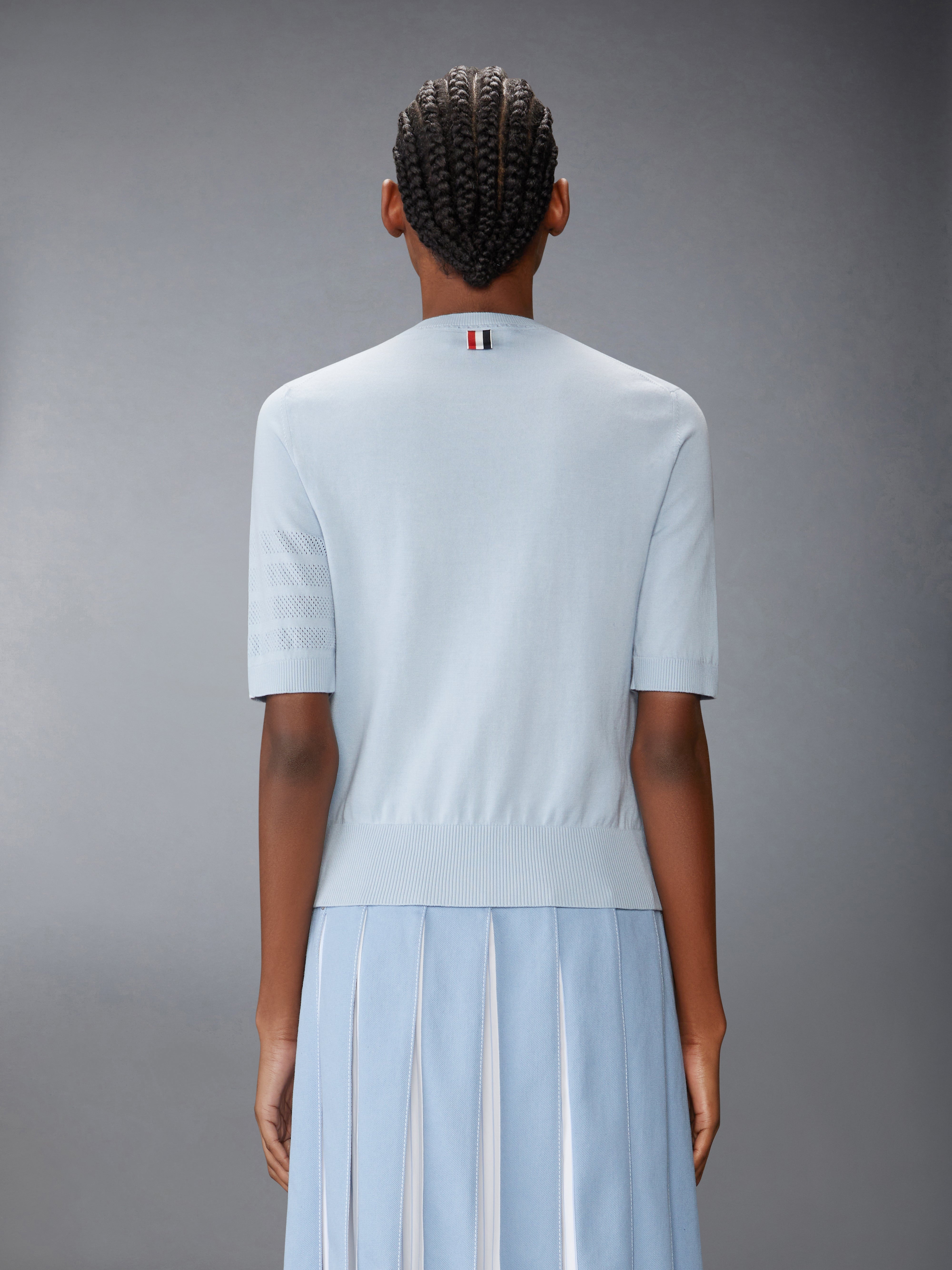JERSEY STITCH POINTELLE 4-BAR TEE - 3