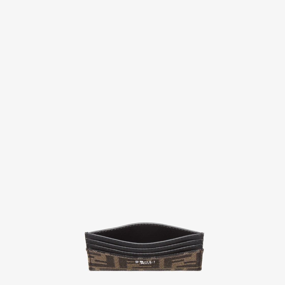 折りたたみ財布 FENDI Leather and FF jacquard fabric cardholder Fendi Ff Jacquard Fabric Card Holder Accessories – BALTINI
