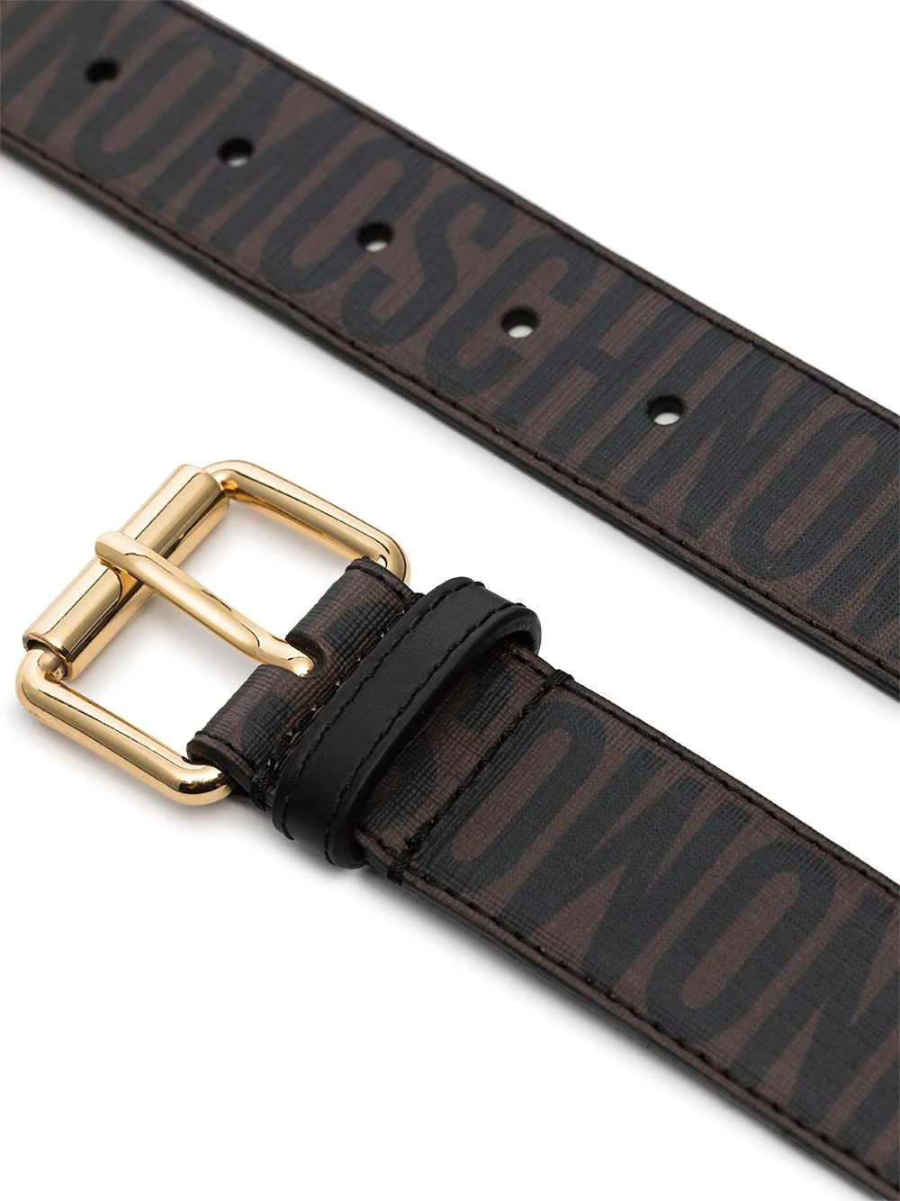 logo-print buckle belt - 2