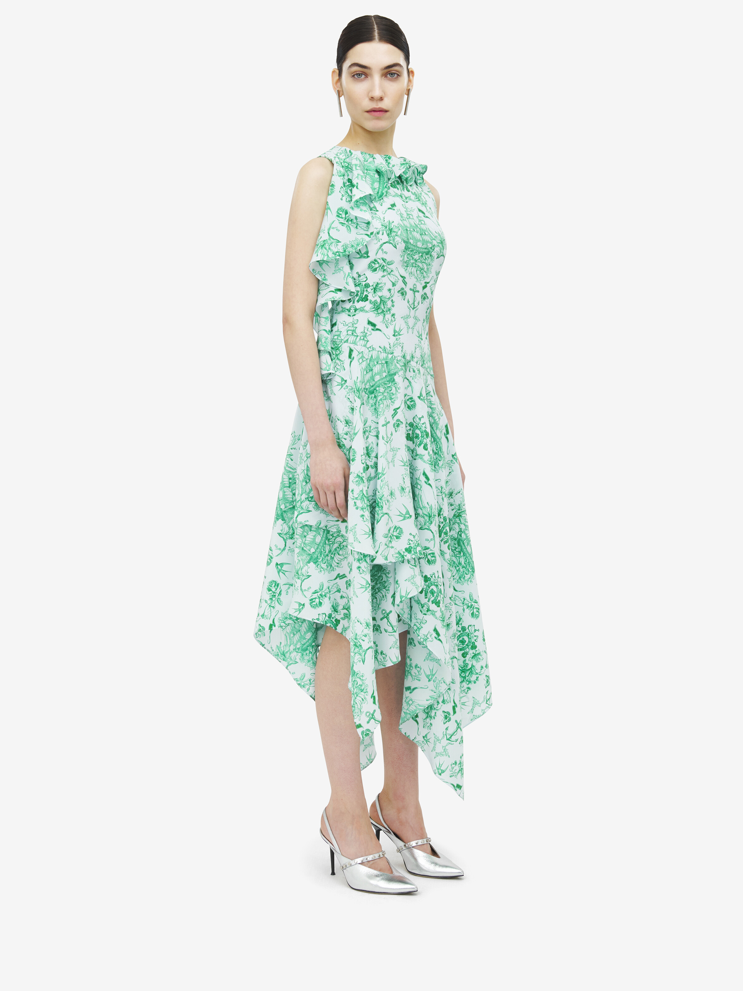 Sailor Tattoo Asymmetric Dress - 2