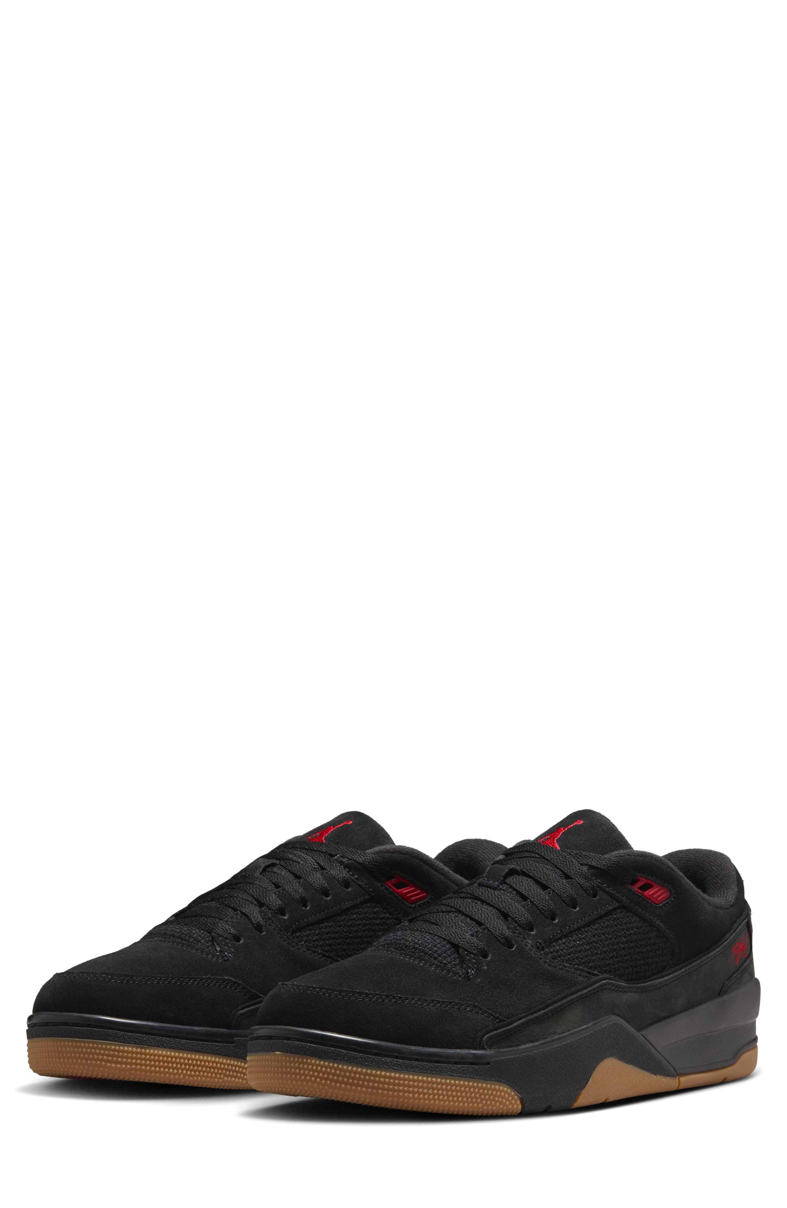 Nike Jordan Flight Court Sneaker in Black/Varsity Red at Nordstrom - 1