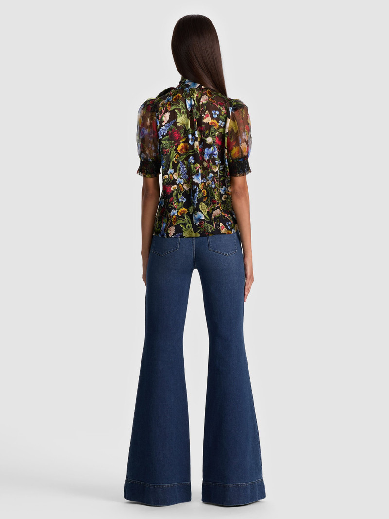 Alice + Olivia BRENTLEY PUFF SLEEVE BLOUSE outlook