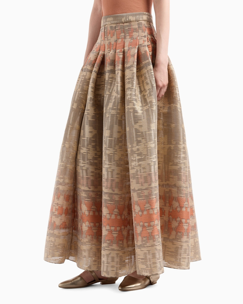 GIORGIO ARMANI LONG SKIRT IN A SILK BLEND JACQUARD CANNETÉ outlook