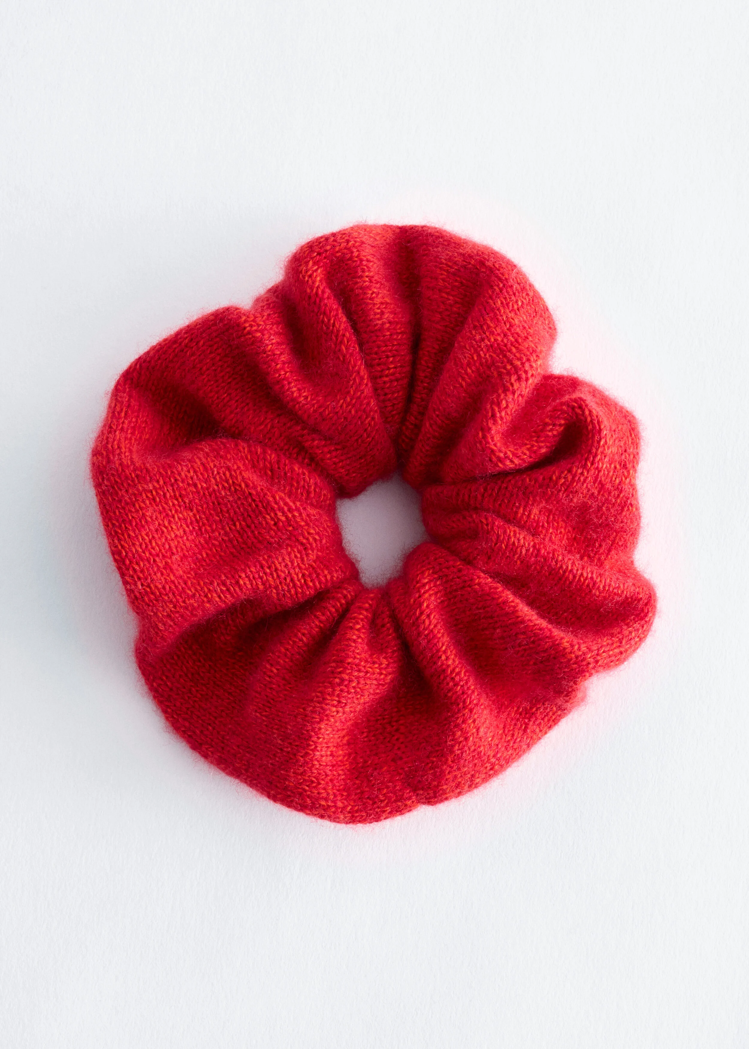 Wool-Blend Knitted Scrunchie - 1