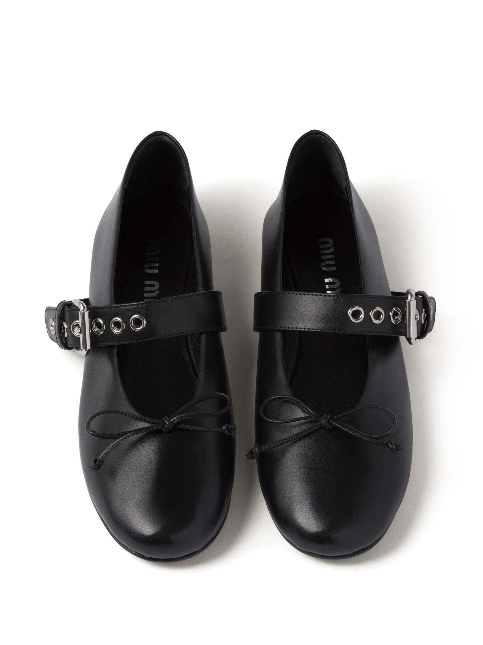 MIU MIU Women Leather Ballerina Flats - 4