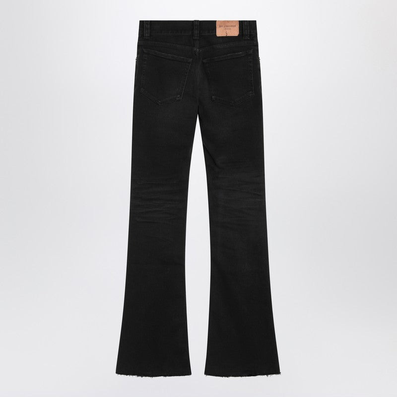 Balenciaga Black Bootcut Slim Fit Denim Trousers Women - 2