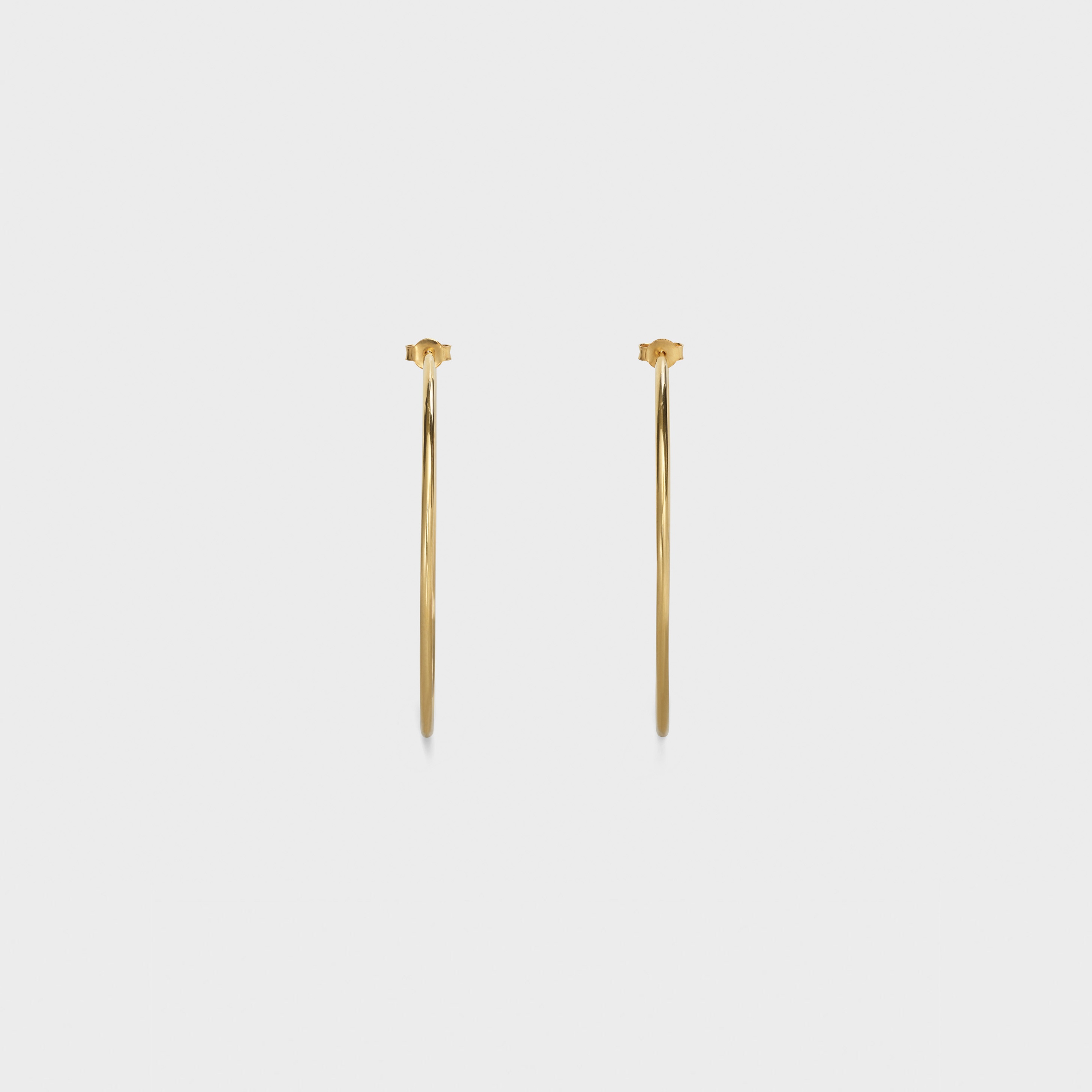 SIMPLE FORMS ROUND HOOPS IN BRASS WITH GOLD FINISH - 3