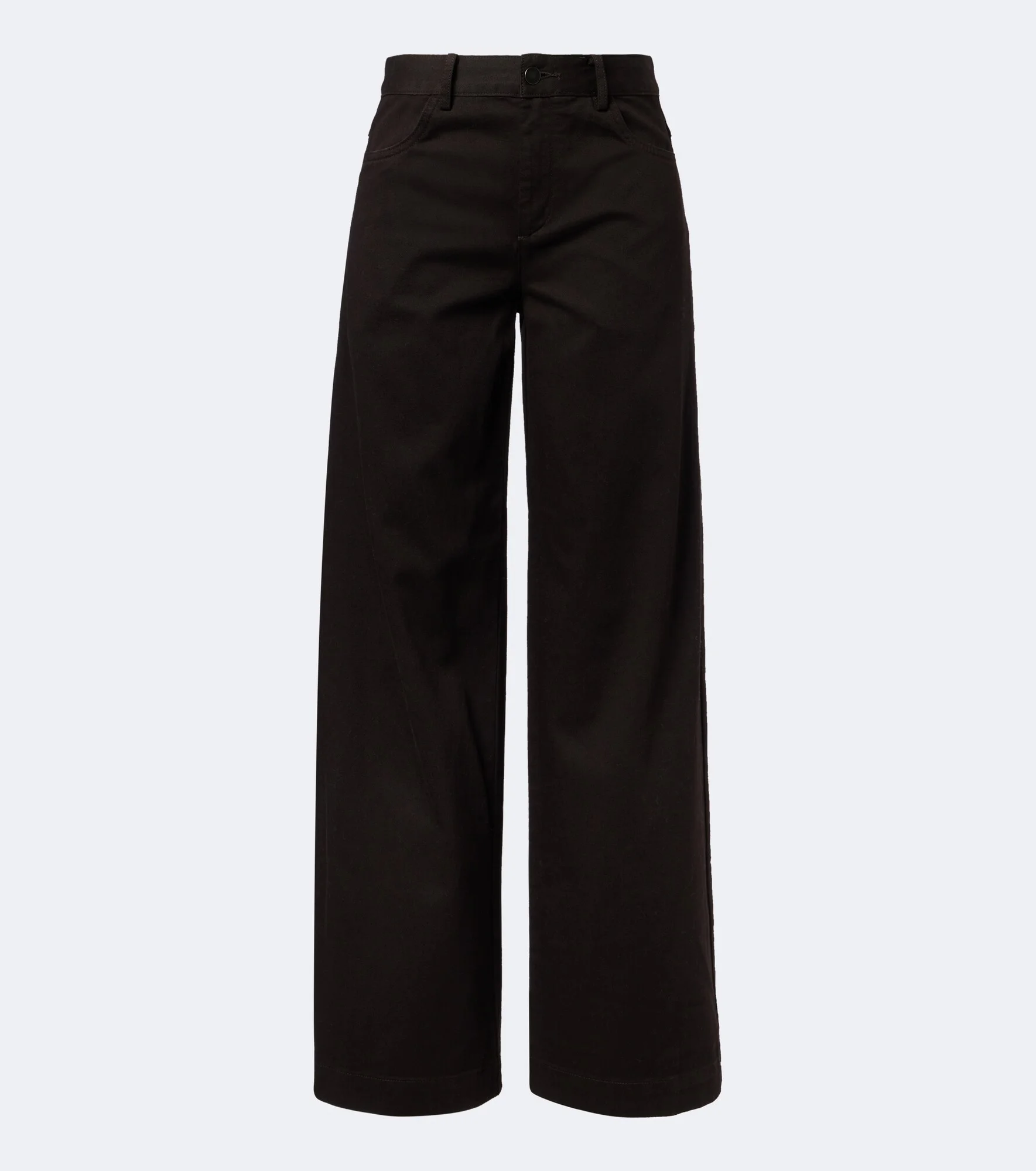 Cotton twill wide-leg pants - 1