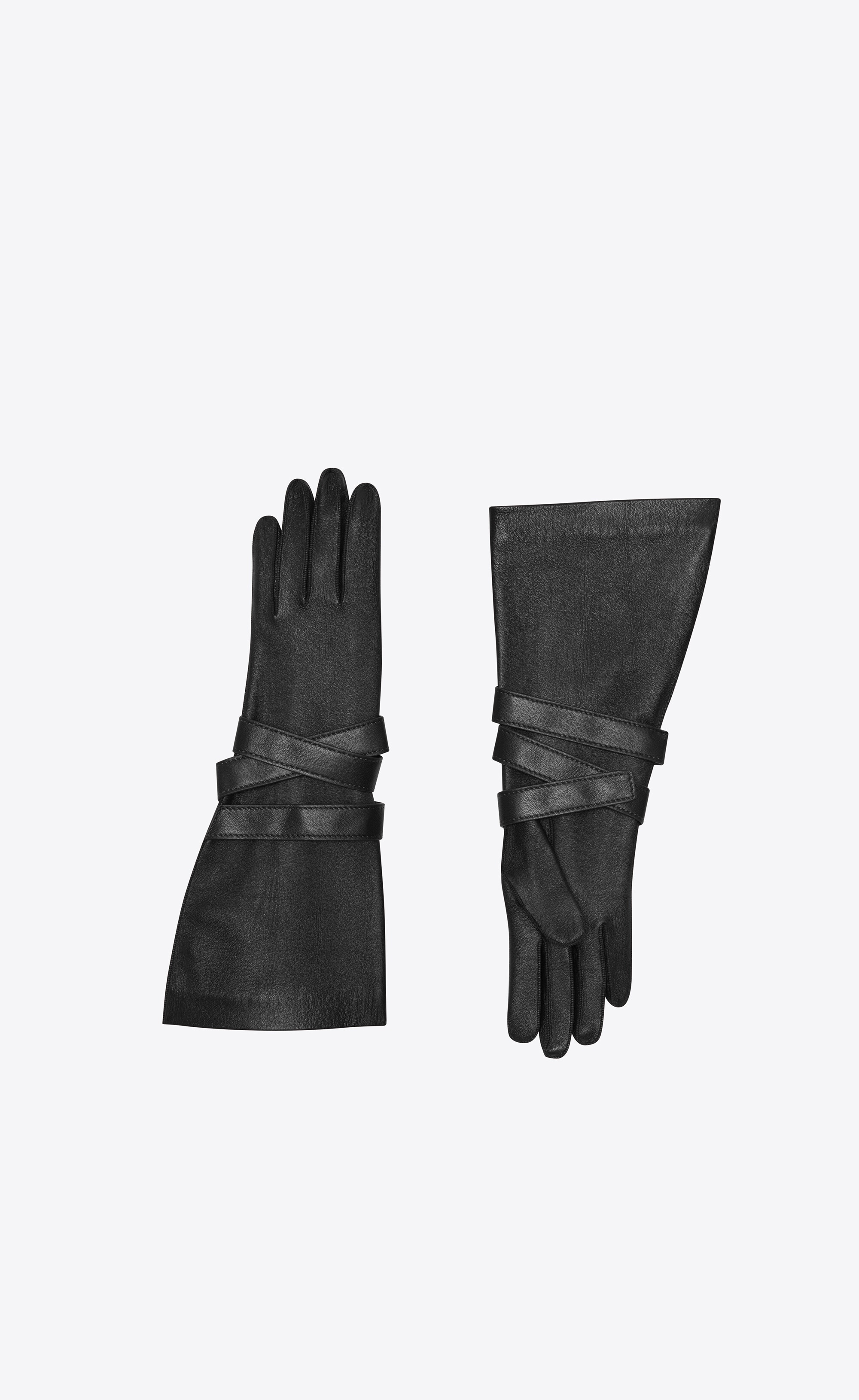 aviator gloves in leather - 1