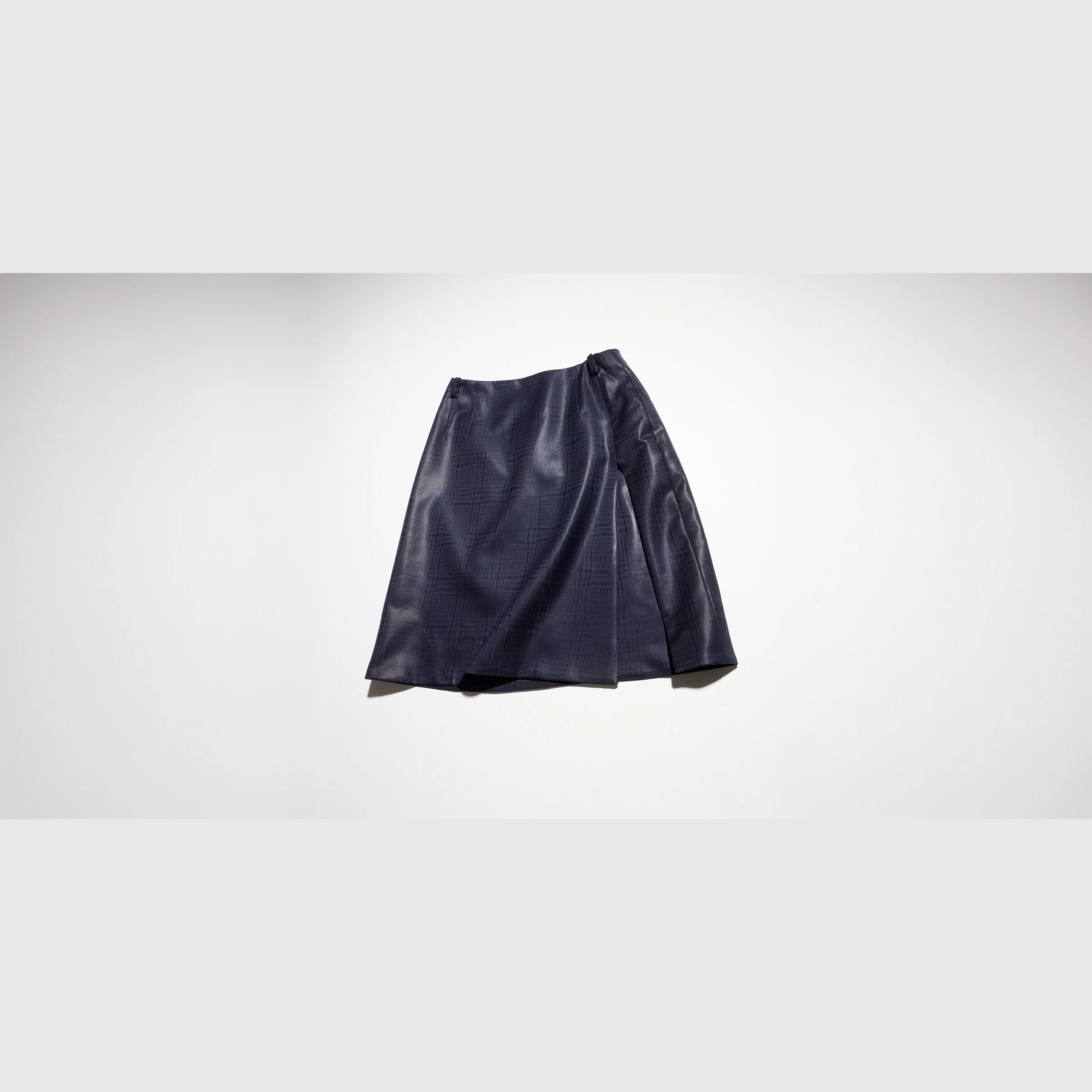 Prince of Wales chintzed wool mini skirt - 1
