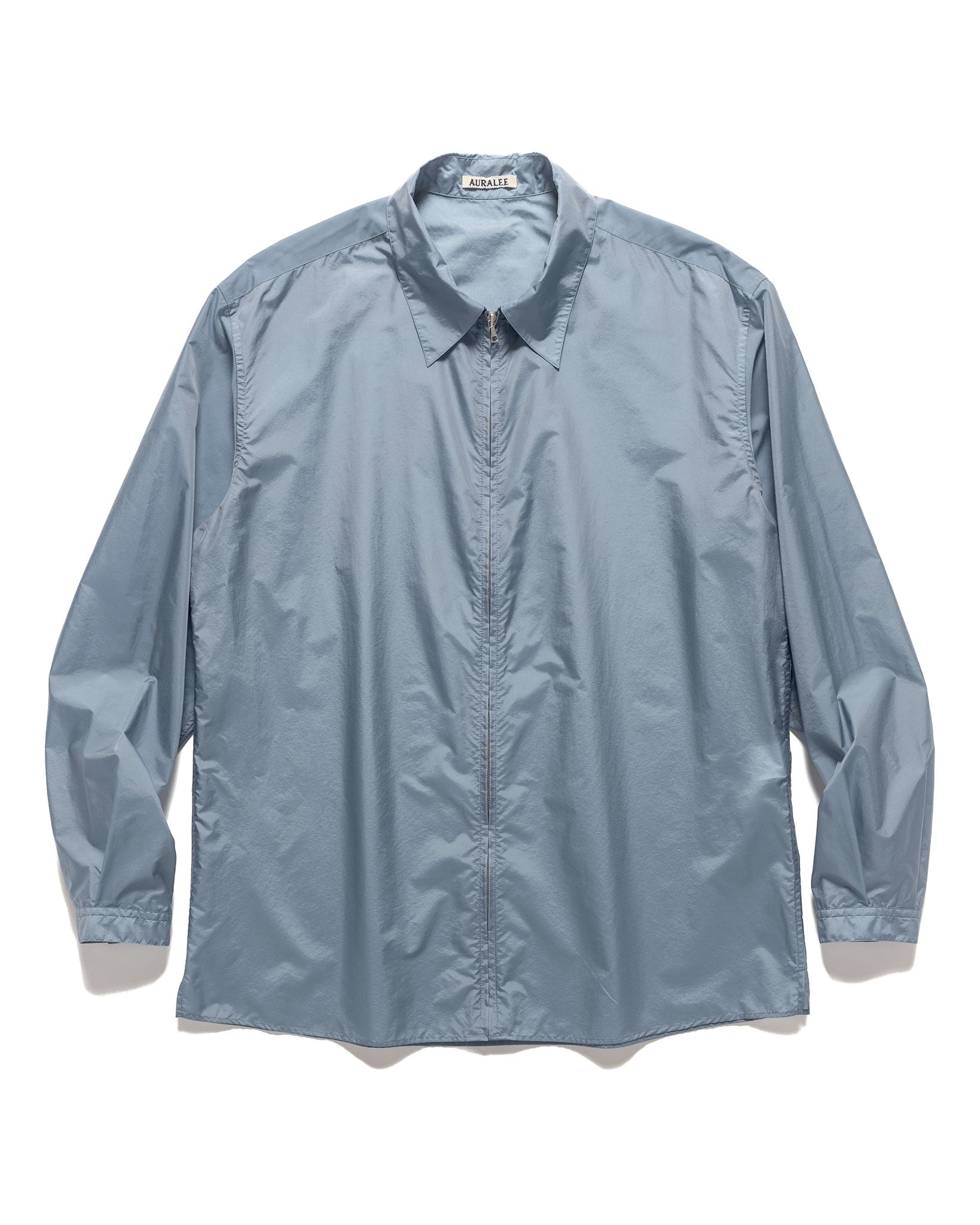 AURALEE Light Nylon Zip Shirt Blue Gray | havenshop | REVERSIBLE AURALEE Light Nylon Zip Shirt Blue Gray | havenshop | REVERSIBLE