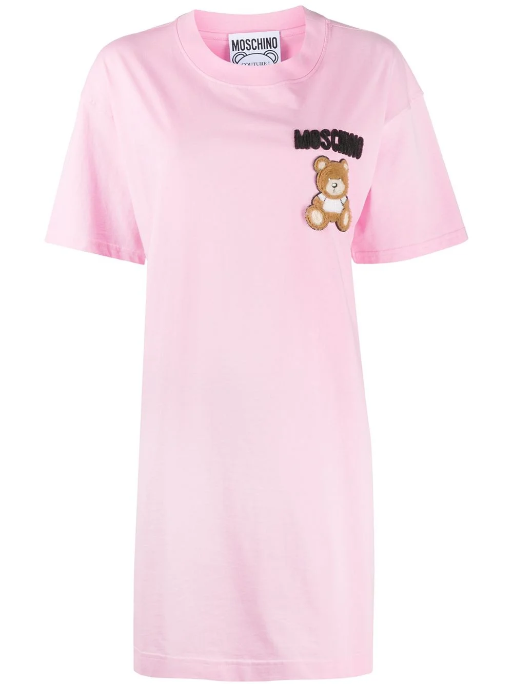 tulle appliqué cotton t-shirt dress - 1