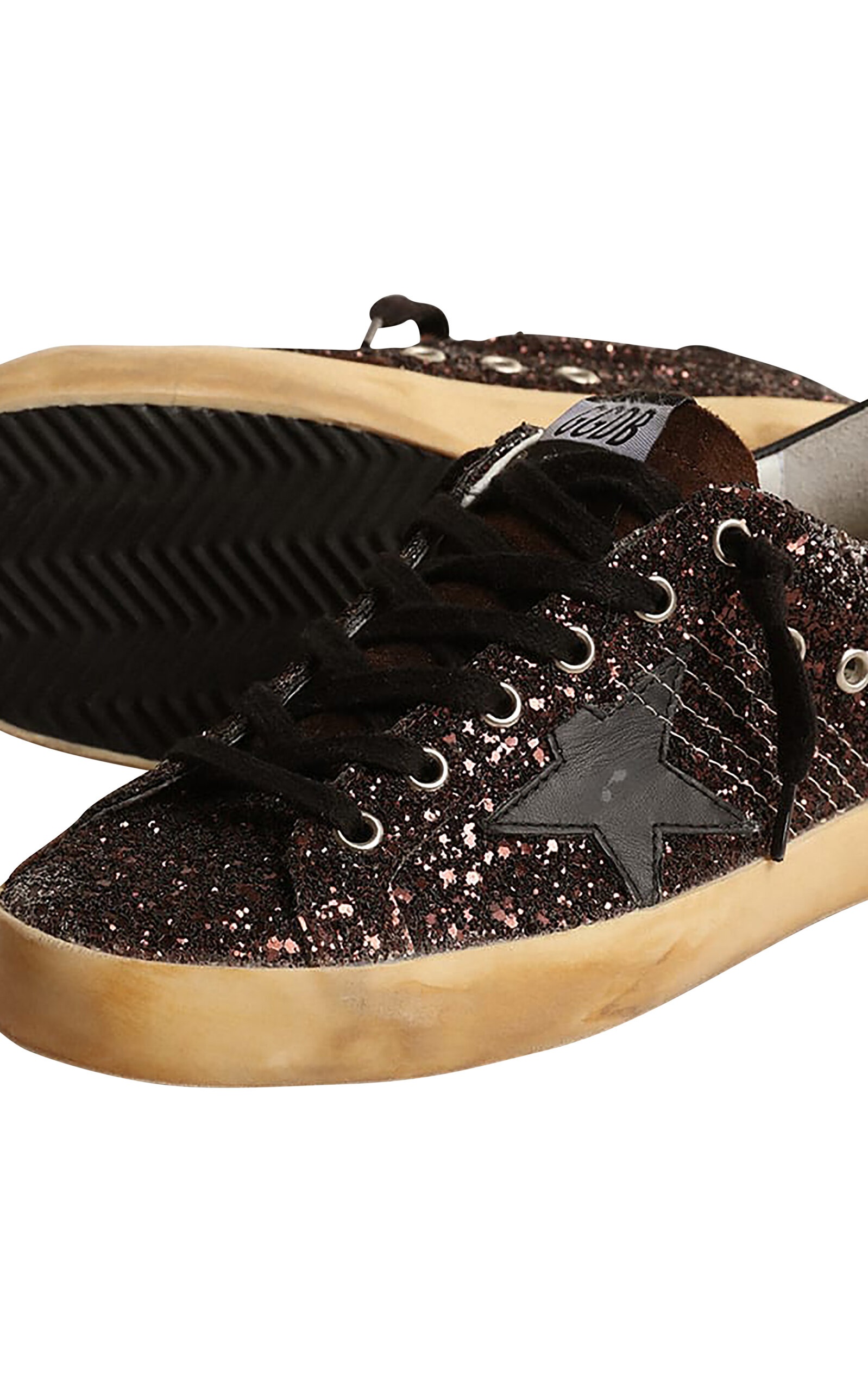 Super-Star Glittered Suede Sneakers black - 5