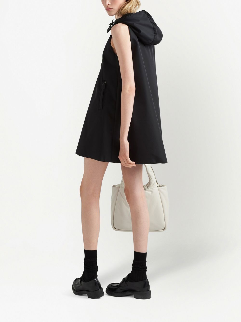 triangle logo hooded minidress - 3
