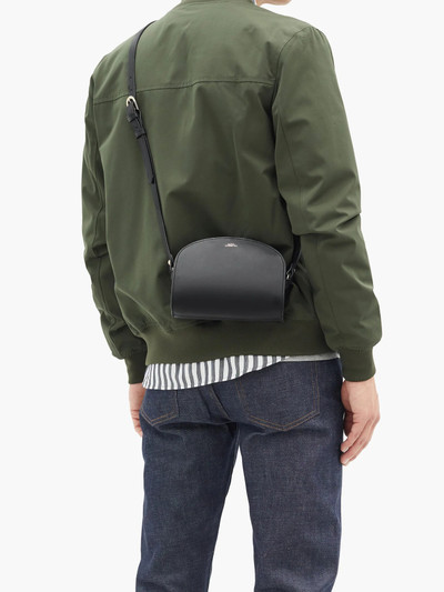 A.P.C. Half-moon smooth-leather shoulder bag outlook