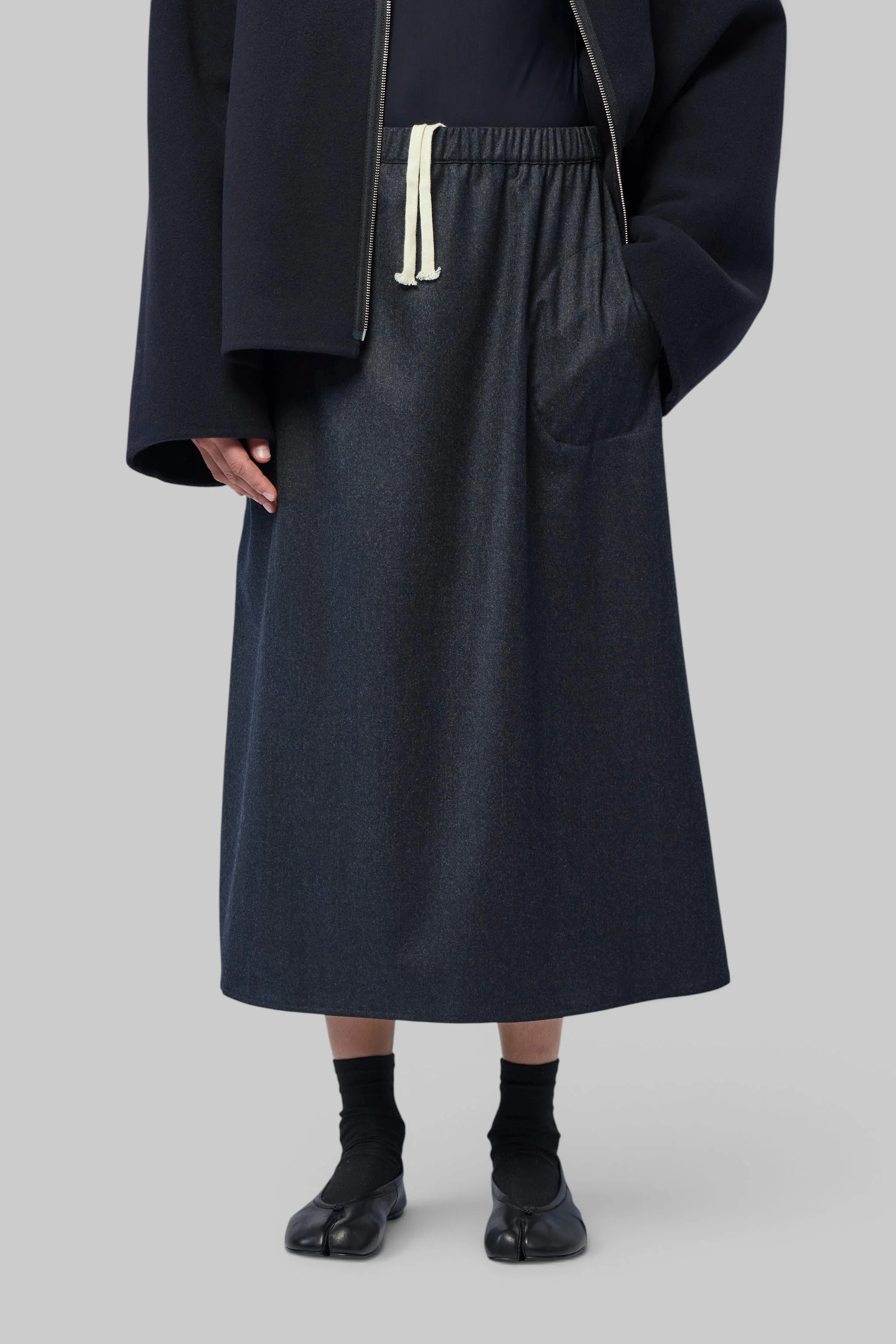 A-line Skirt With Side Pocket - 1