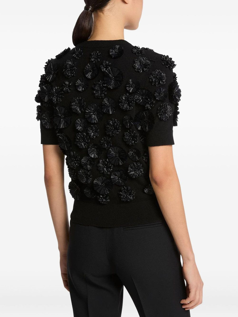 MICHAEL KORS COLLECTION floral-embroidered shell top outlook
