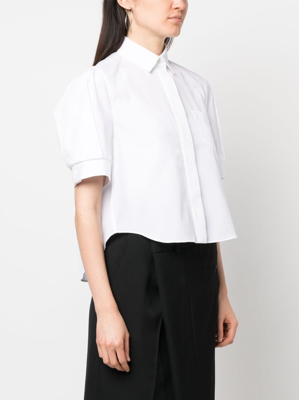 short-sleeve cropped shirt - 3