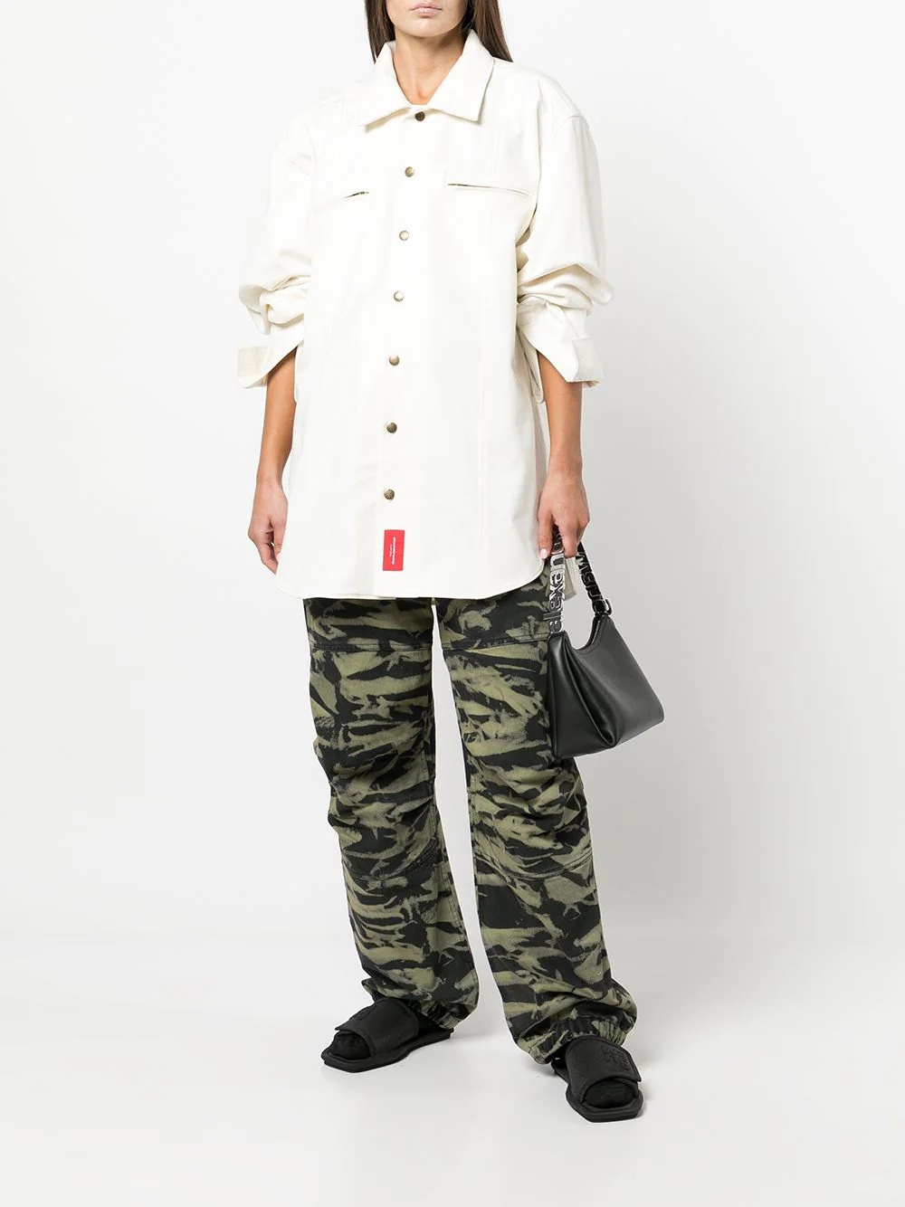 camouflage-print wide leg trackpants - 3