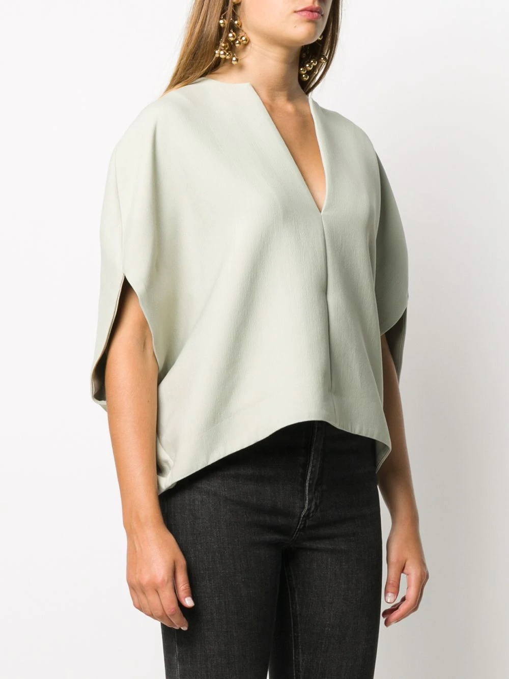 cape effect blouse - 3