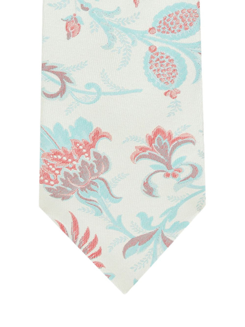 Etro jacquard floral motif tie outlook
