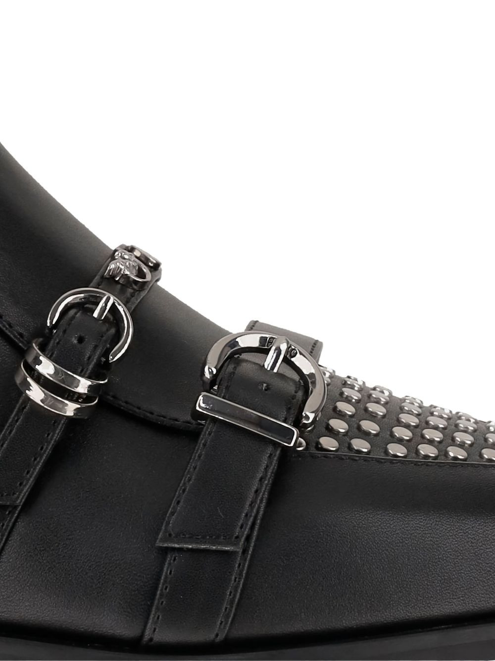 buckle-detail pointed-toe boots - 4