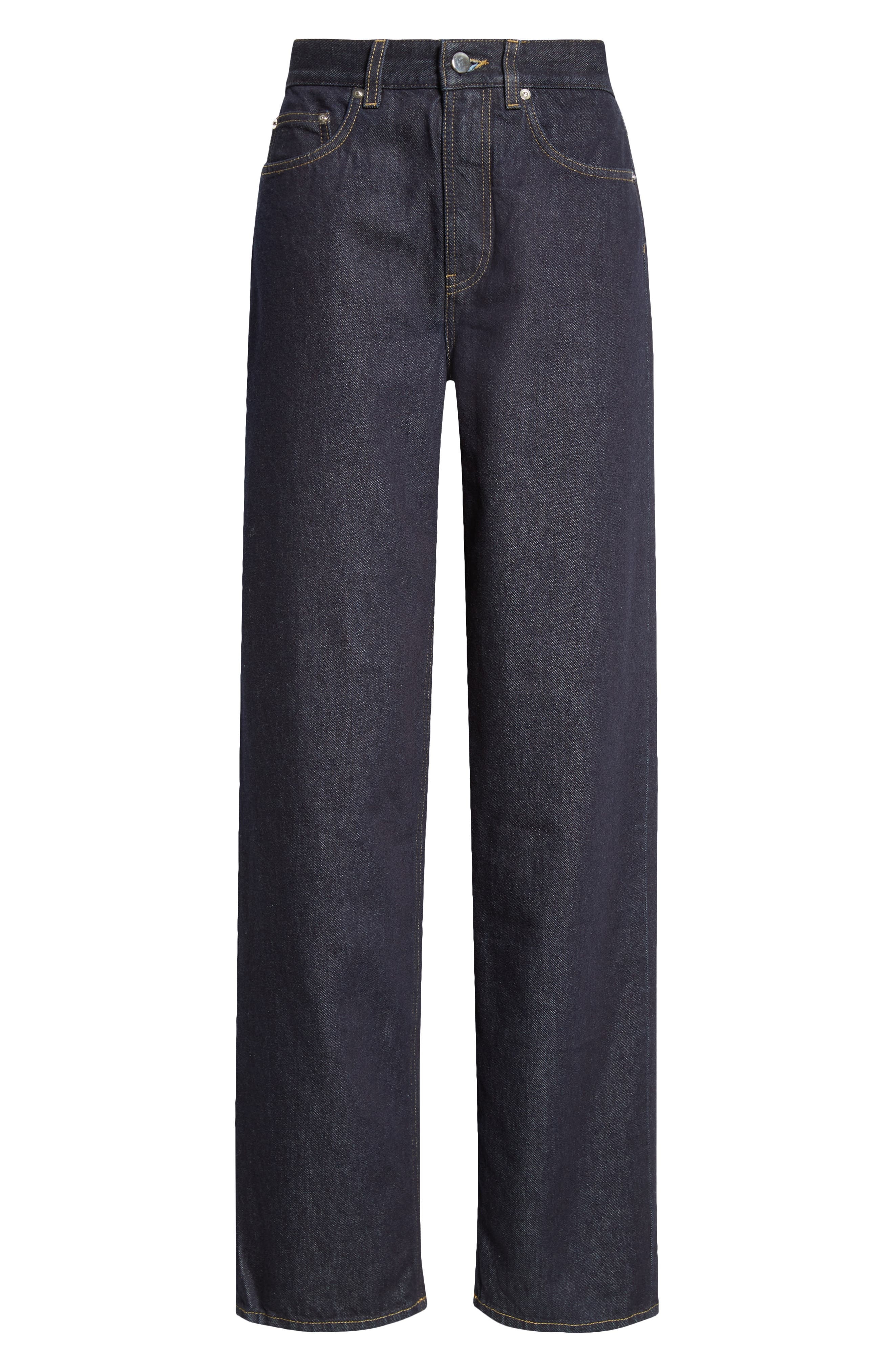 LOULOU DE SAISON Samur High Waist Tapered Leg Jeans in Raw Wash at Nordstrom - 6