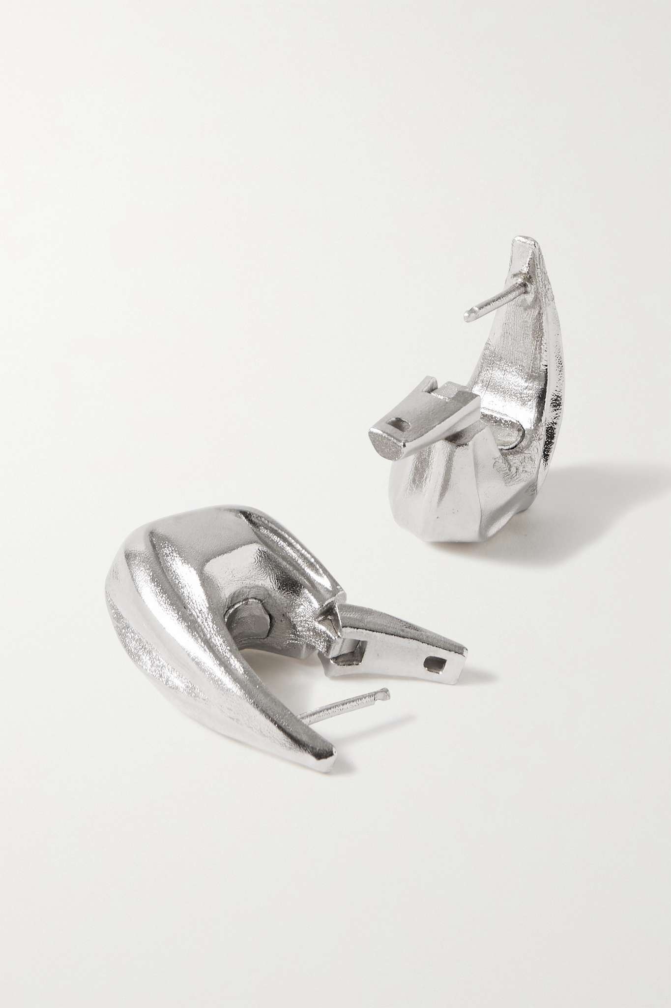 Olivia small silver-tone hoop earrings - 5