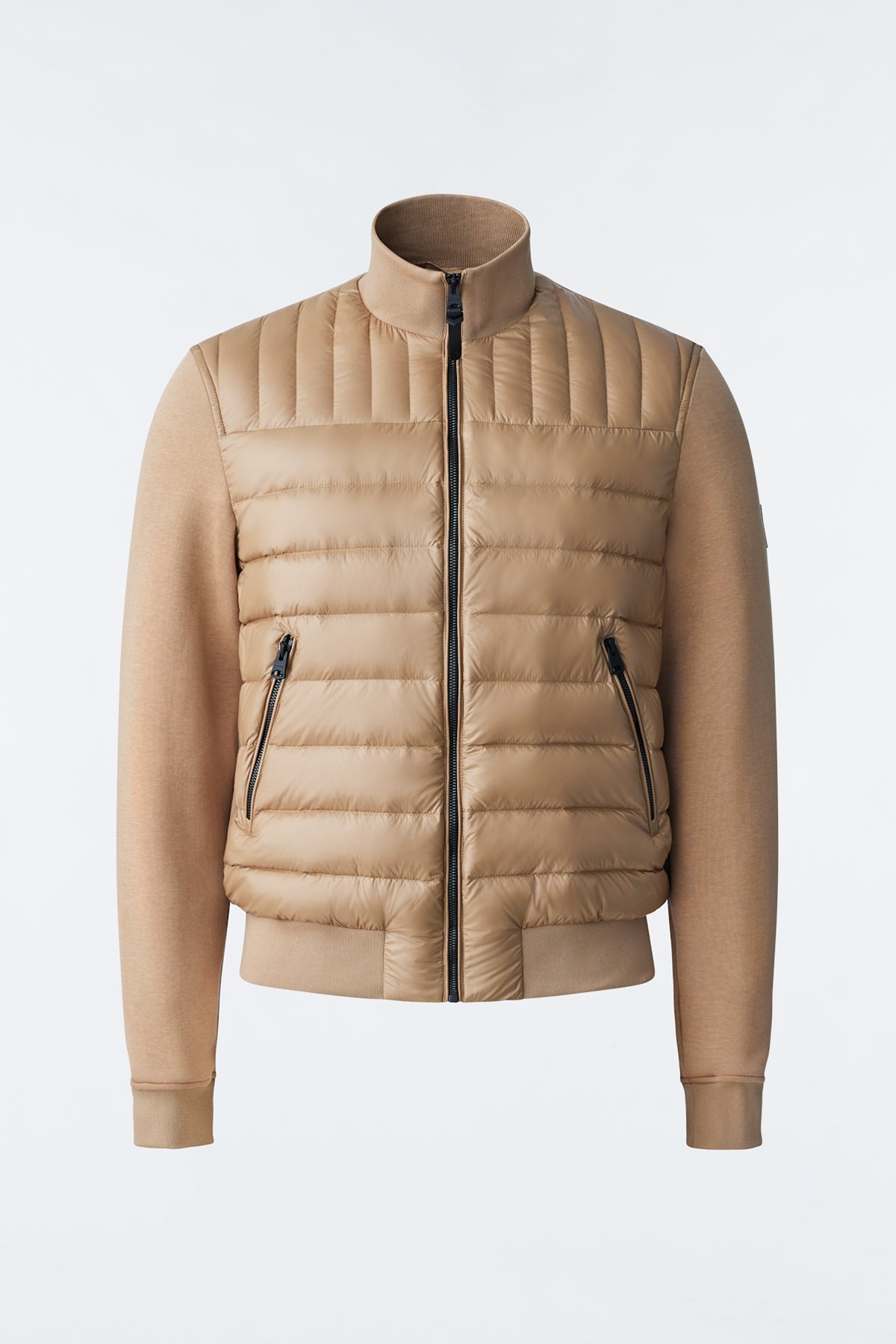 COLLIN Mixed media bomber jacket - 1