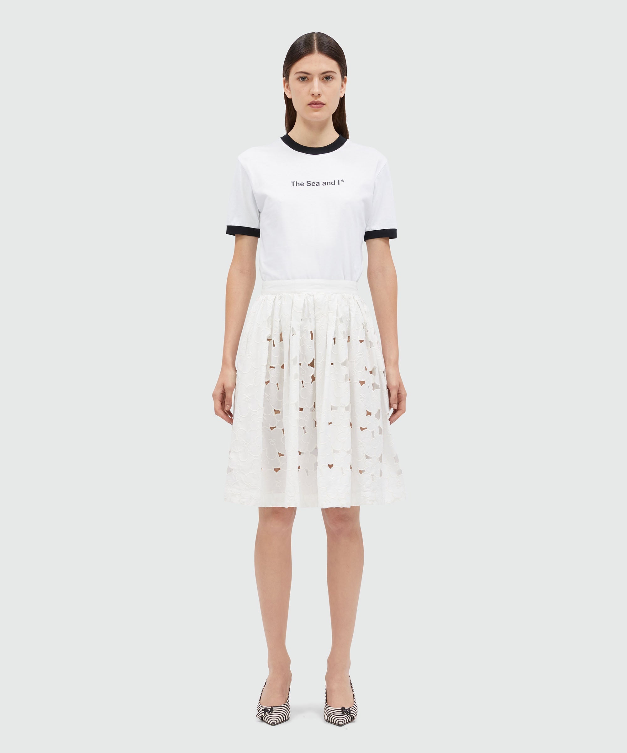 Wide skirt in Sangallo lace - 2