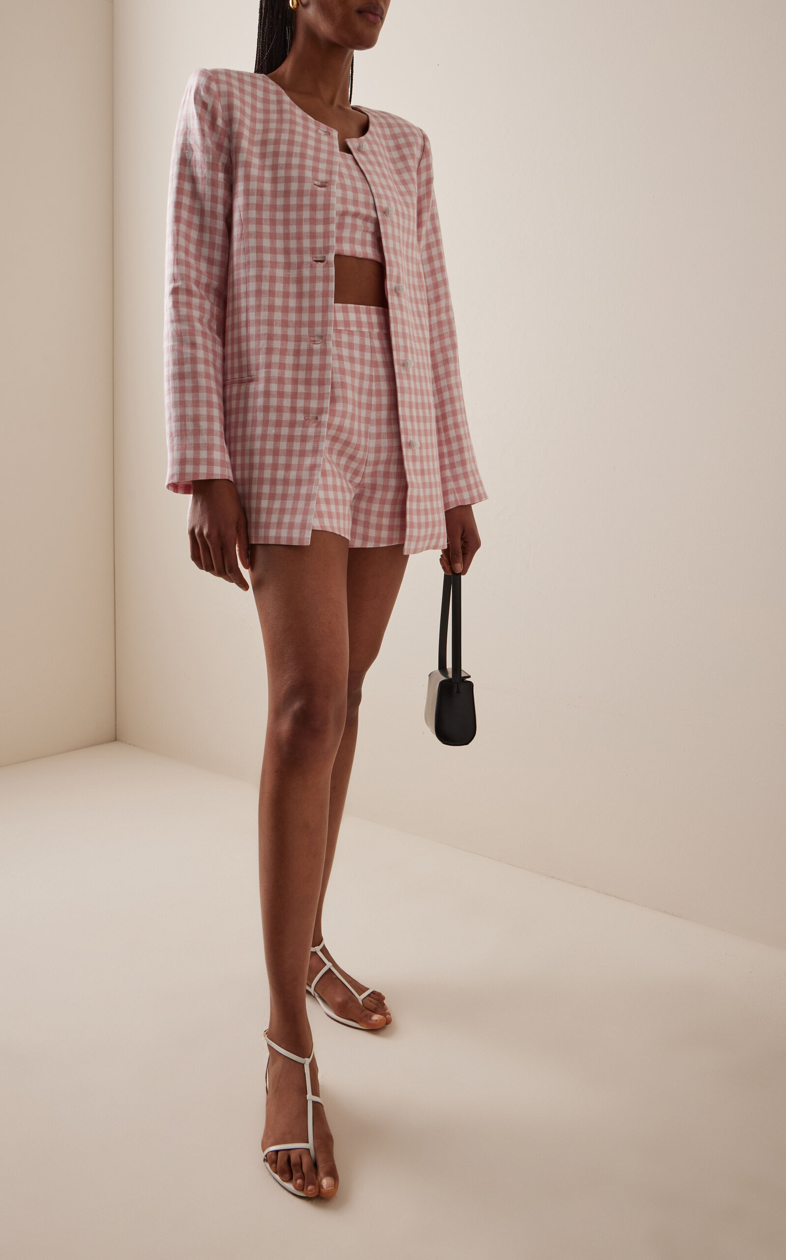Exclusive Riviera Rio Checked Linen Jacket pink - 4