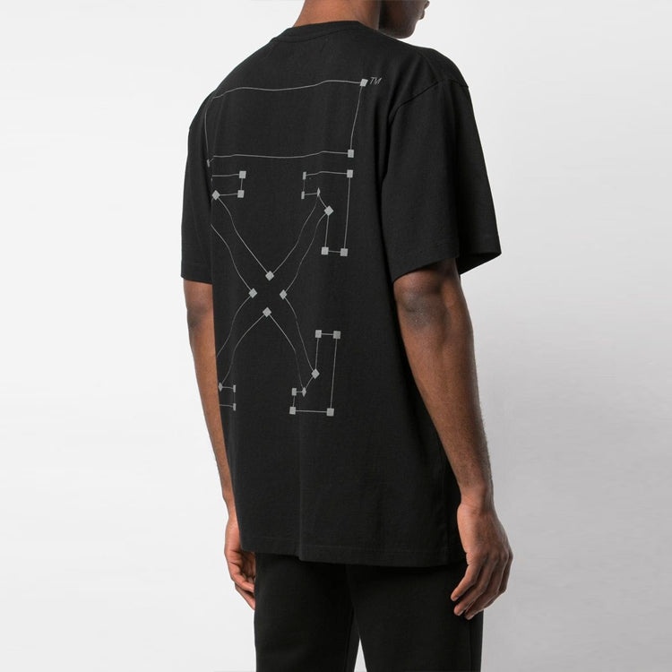 Off-White BackBone Design X Short Sleeve Loose Fit Black OMAA038E191850011091 - 4