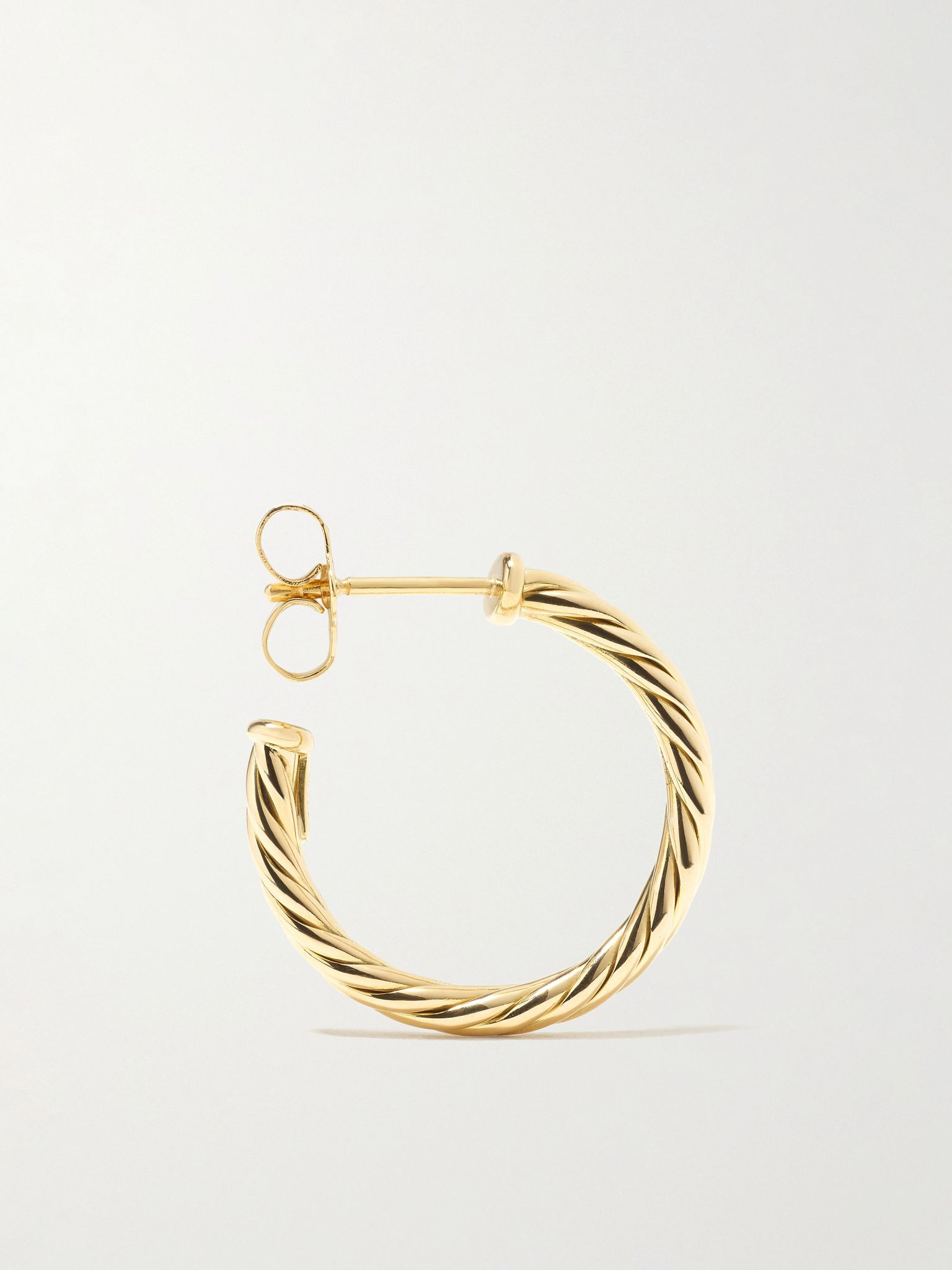 Cable Spira 18-karat gold hoop earrings Gold - 3