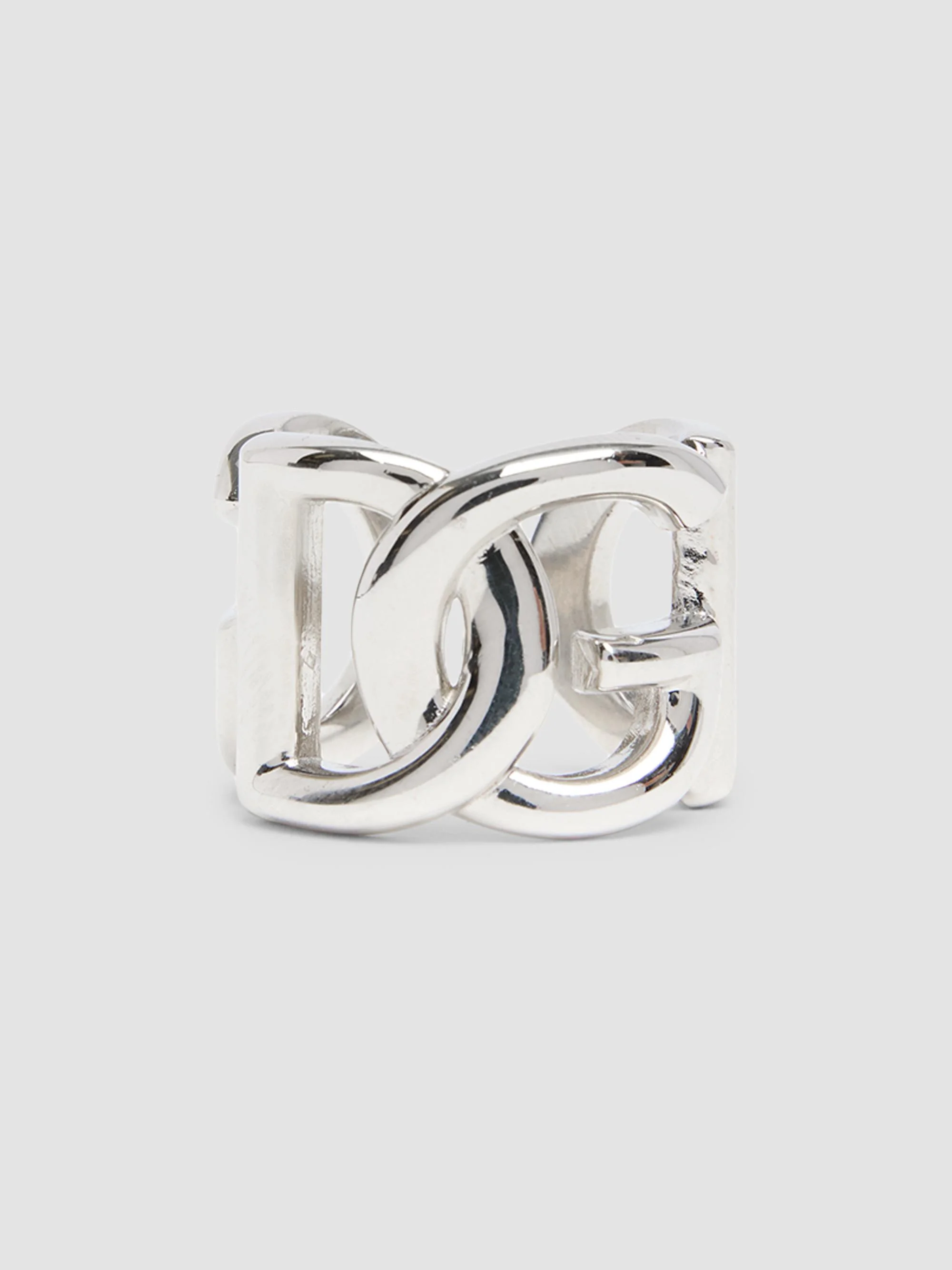 Women's Goldtone Monogram Ring - Silver - 1