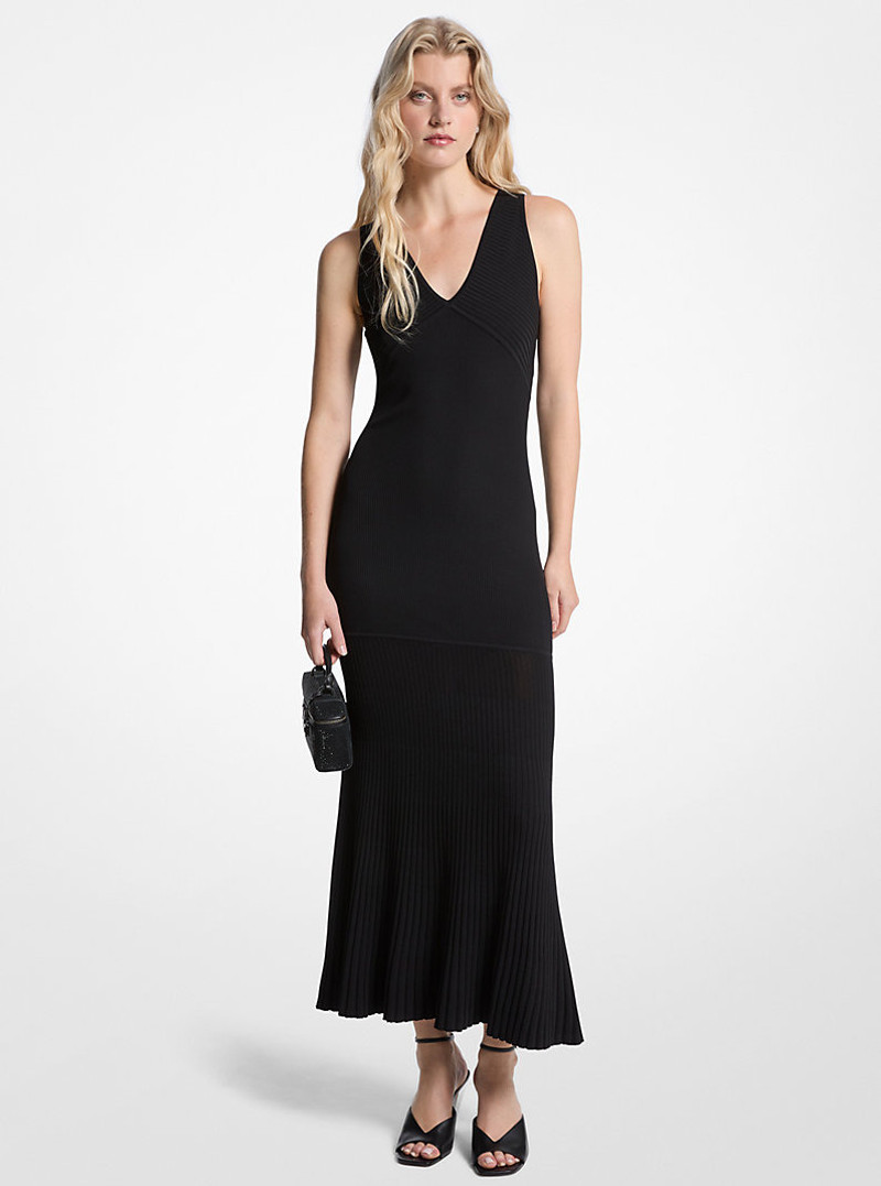 Ribbed Stretch Knit Tank Dress 1