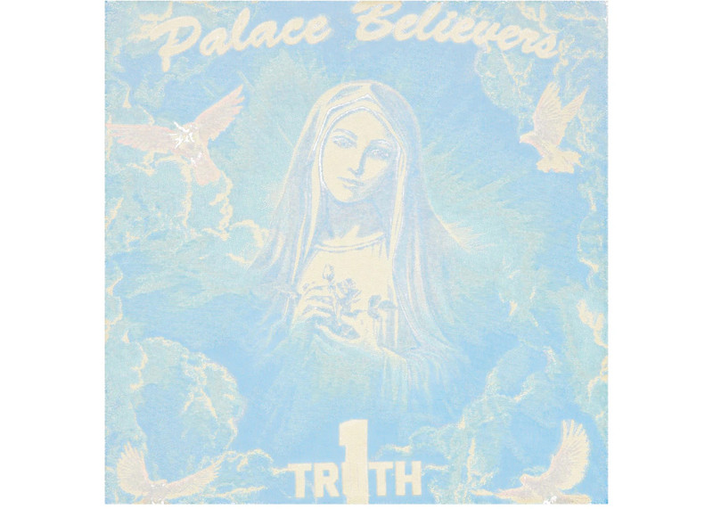 PALACE Palace 1 Truth Tapestry Blanket Blue outlook