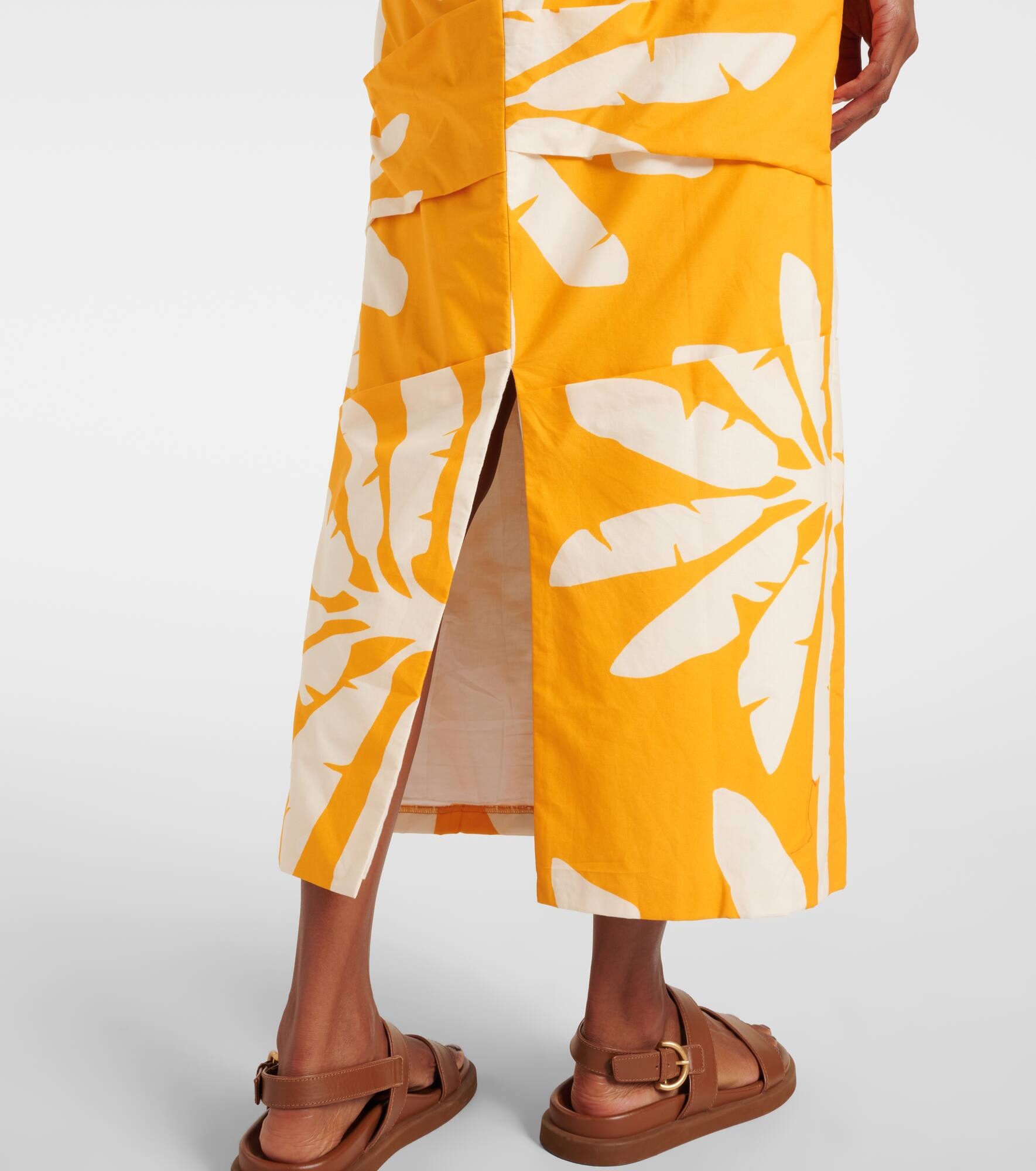 Printed twisted cutout midi dress - 5