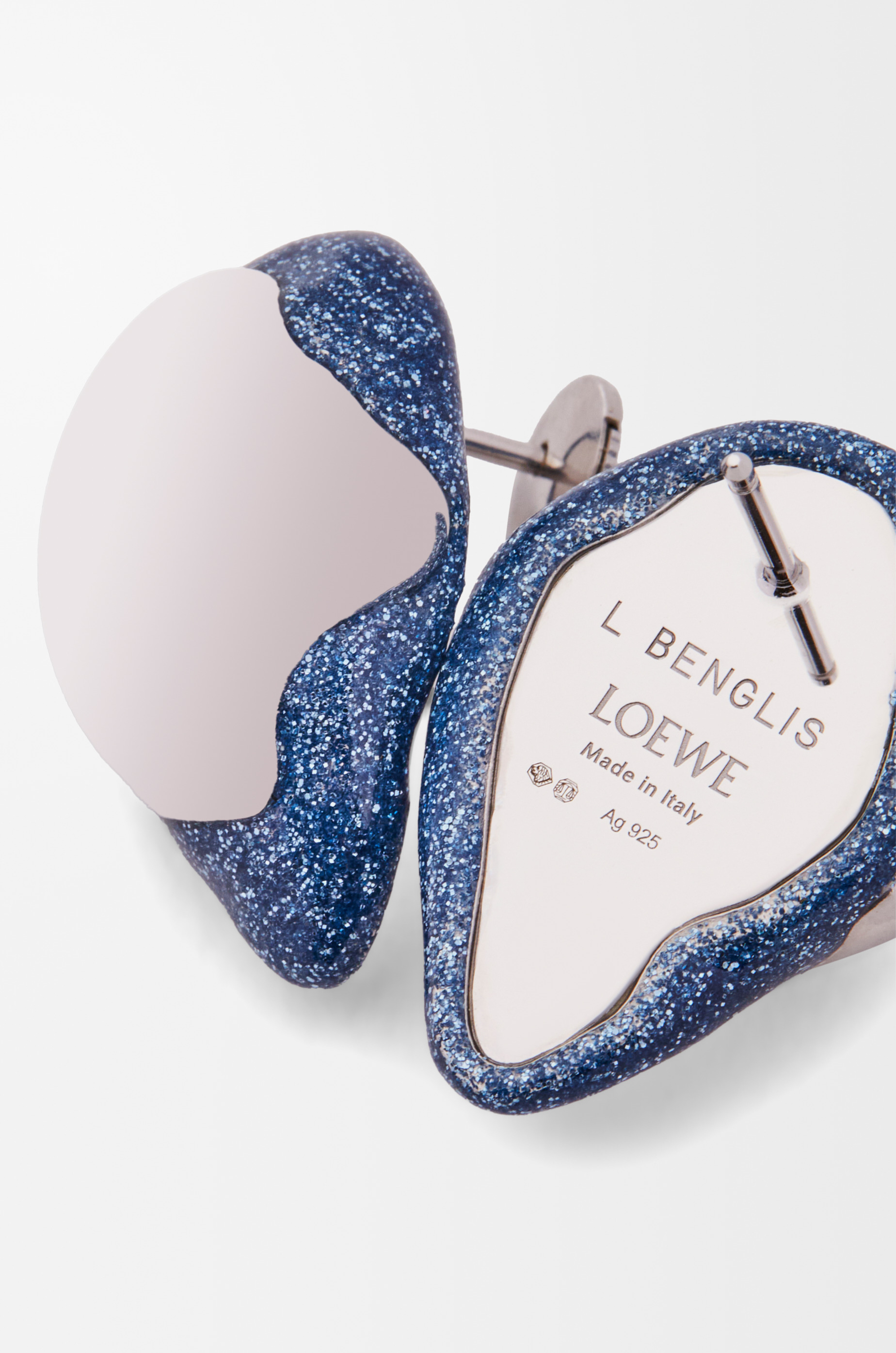 Foam Drip earrings in sterling silver and enamel - 5