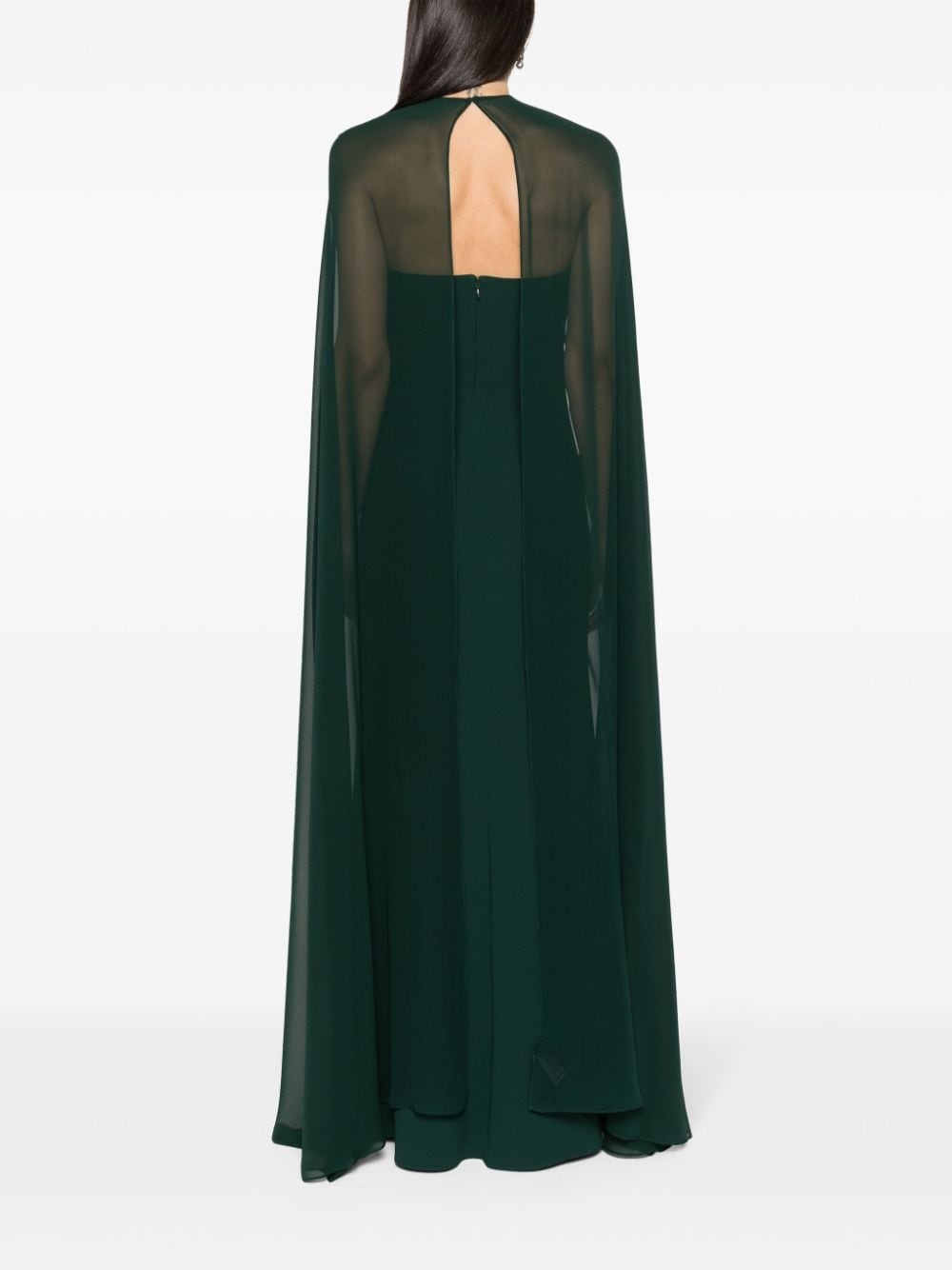 strapless crepe gown - 4