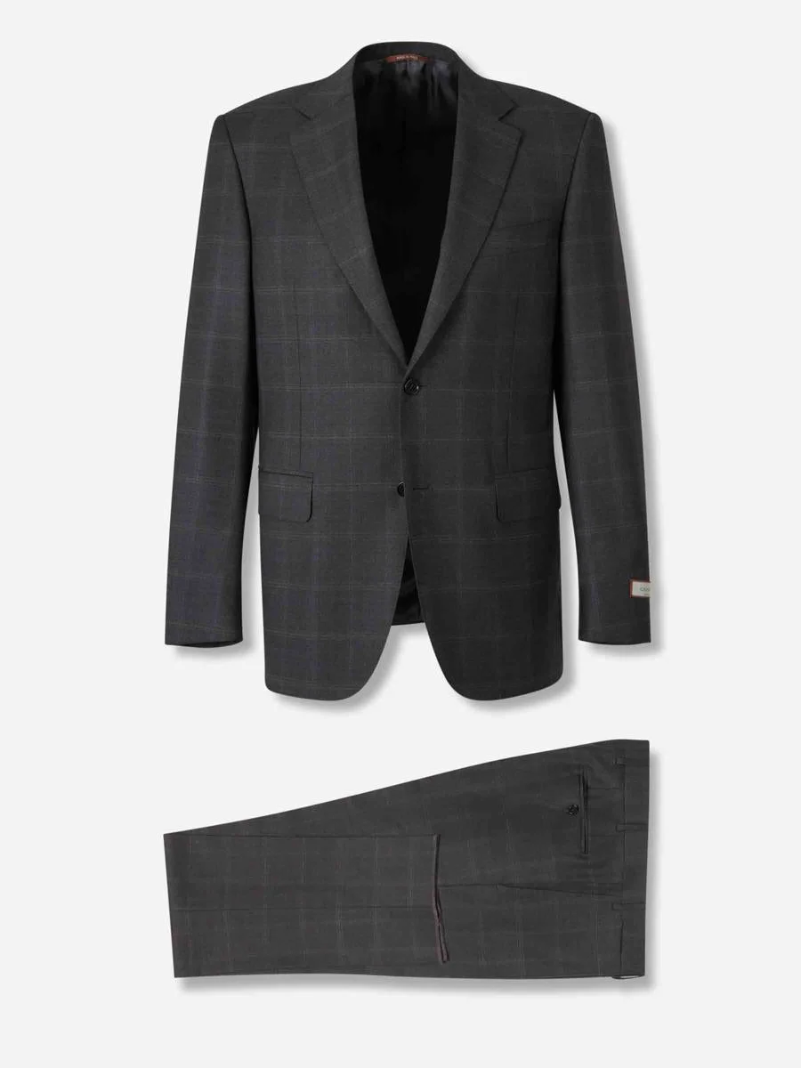 Canali Straight Check Suit - 1