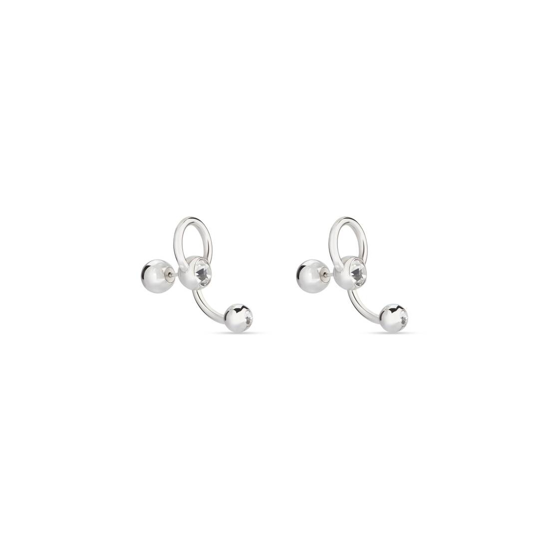 Force Ball Earrings in Silver - 1