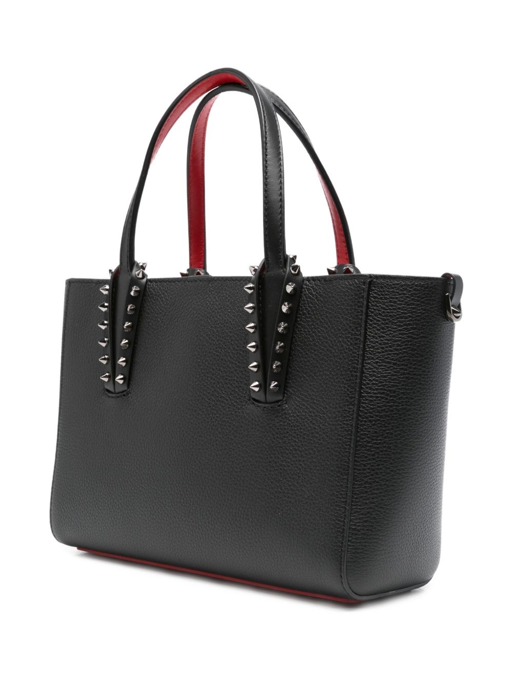 spike-stud leather tote bag - 3